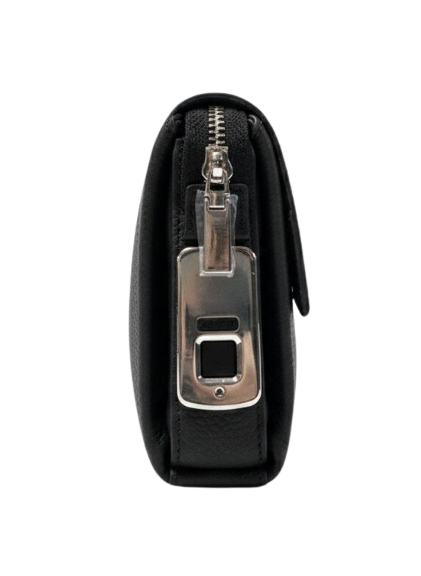 Logic Clucth  Siyah  Parmak İzi Kilitli Hakiki Deri El ÇantasıHand BagWATCHOFROYALLOGİCLogic Clucth  Siyah  Parmak İzi Kilitli Hakiki Deri El Çantası