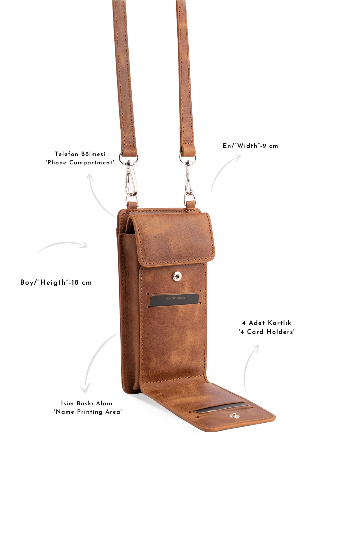 LUISA TABA ASKILI TELEFON ÇANTASIHANDBAGWATCHOFROYALLUISALUISA TABA ASKILI TELEFON ÇANTASI