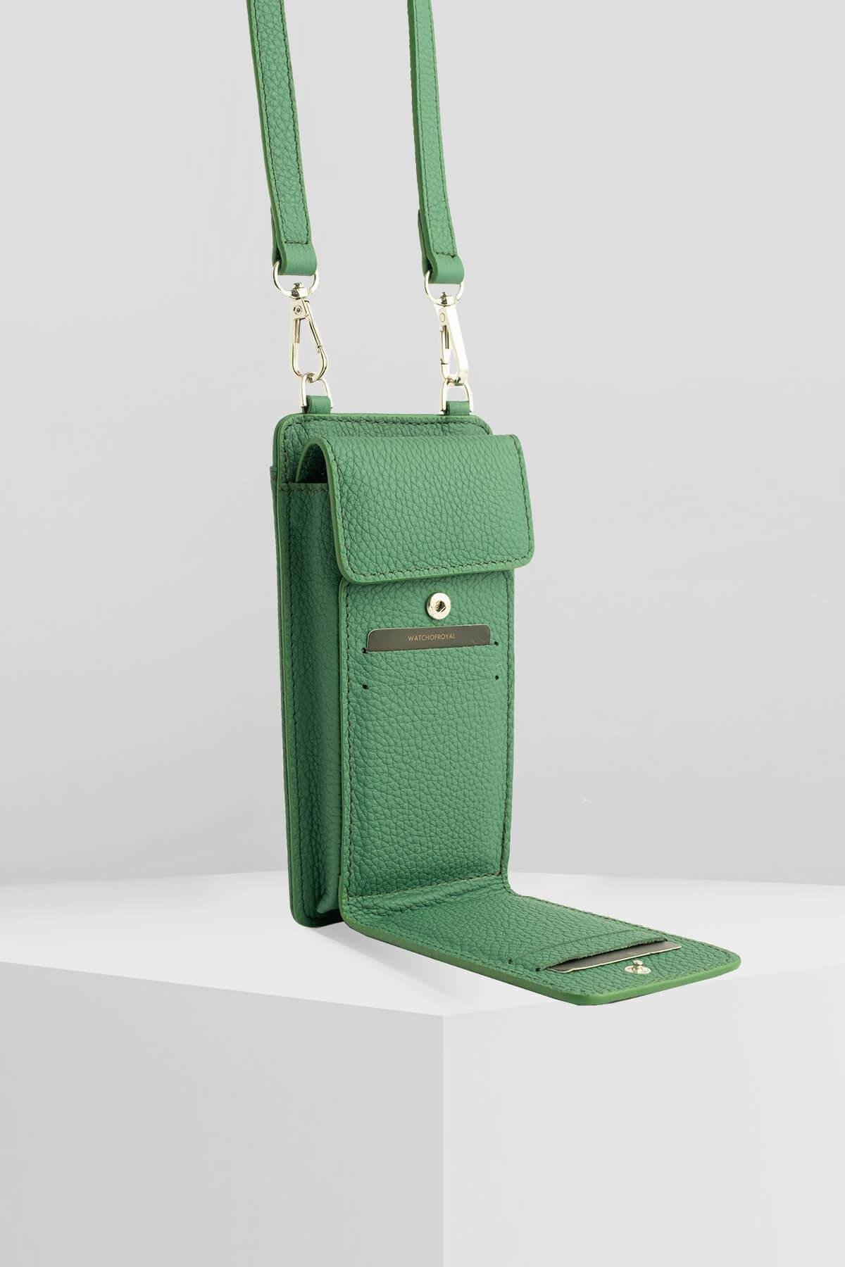 LUISA YEŞİL ASKILI TELEFON ÇANTASIHANDBAGWATCHOFROYALLUISALUISA YEŞİL ASKILI TELEFON ÇANTASI