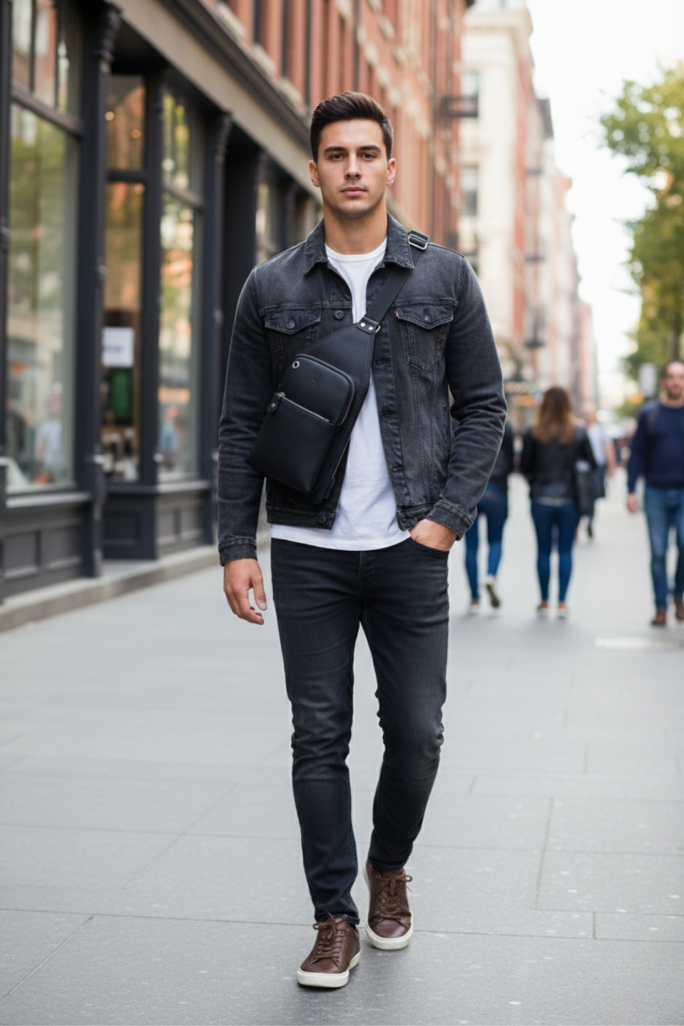 Rust Bag Siyah Çapraz Hakiki Deri ÇantaHand BagWATCHOFROYALRust BagRust Bag Siyah Çapraz Hakiki Deri Çanta