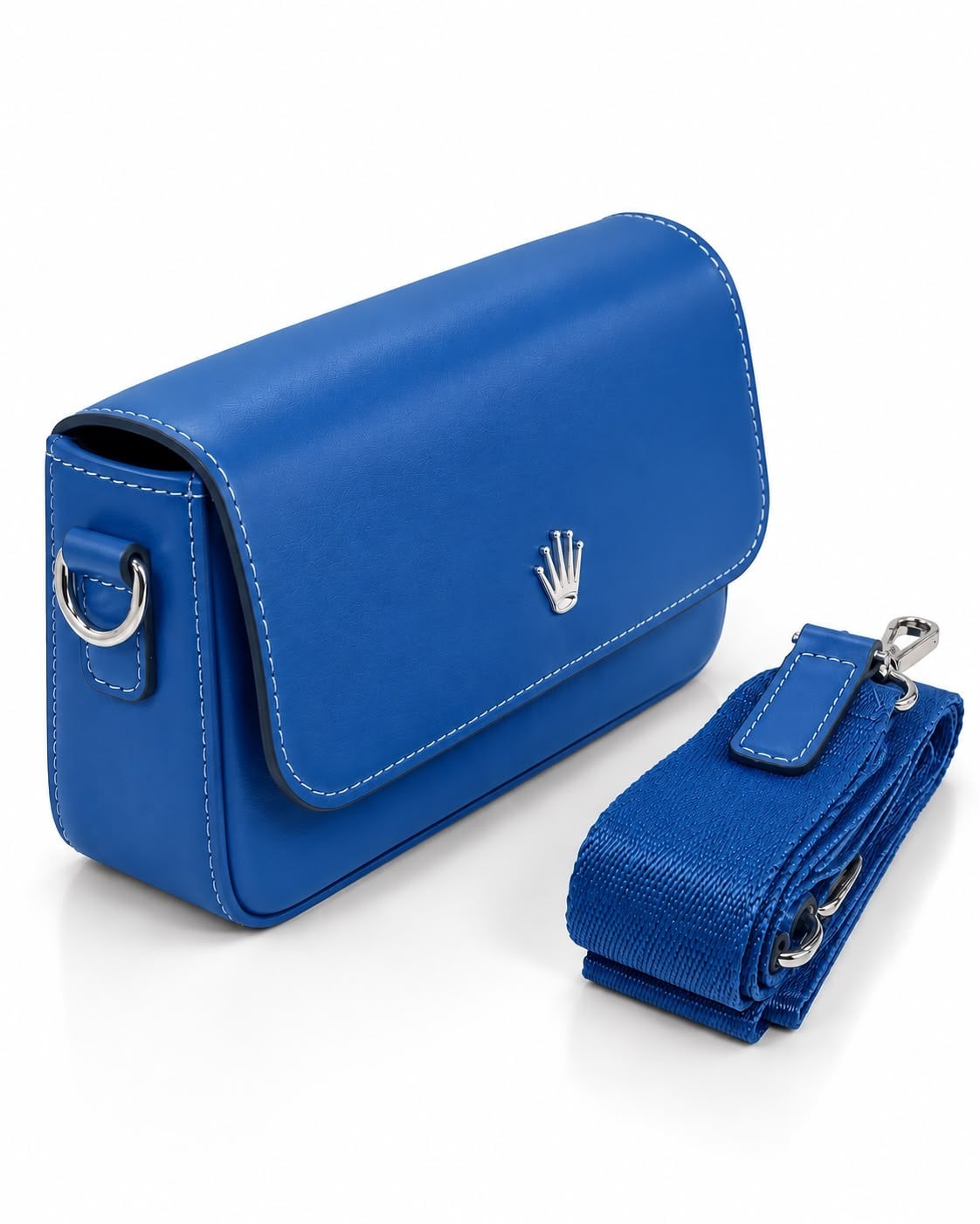 FLAP BLUE UNISEX HAND BAG