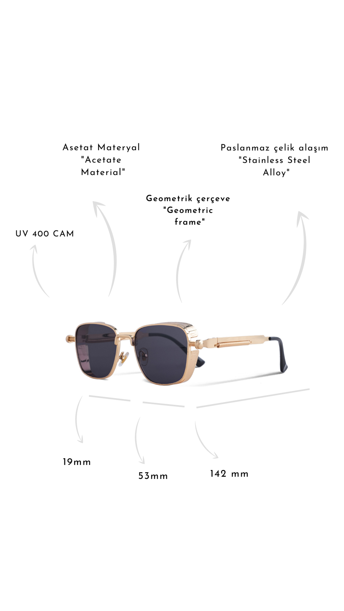 ROYAL EYEWEAR ALM-1008 GOLD BLACK UNİSEX GÜNEŞ GÖZLÜĞÜGÖZLÜKWATCHOFROYALALM-1008GLDBLCKROYAL EYEWEAR ALM-1008 GOLD BLACK UNİSEX GÜNEŞ GÖZLÜĞÜ