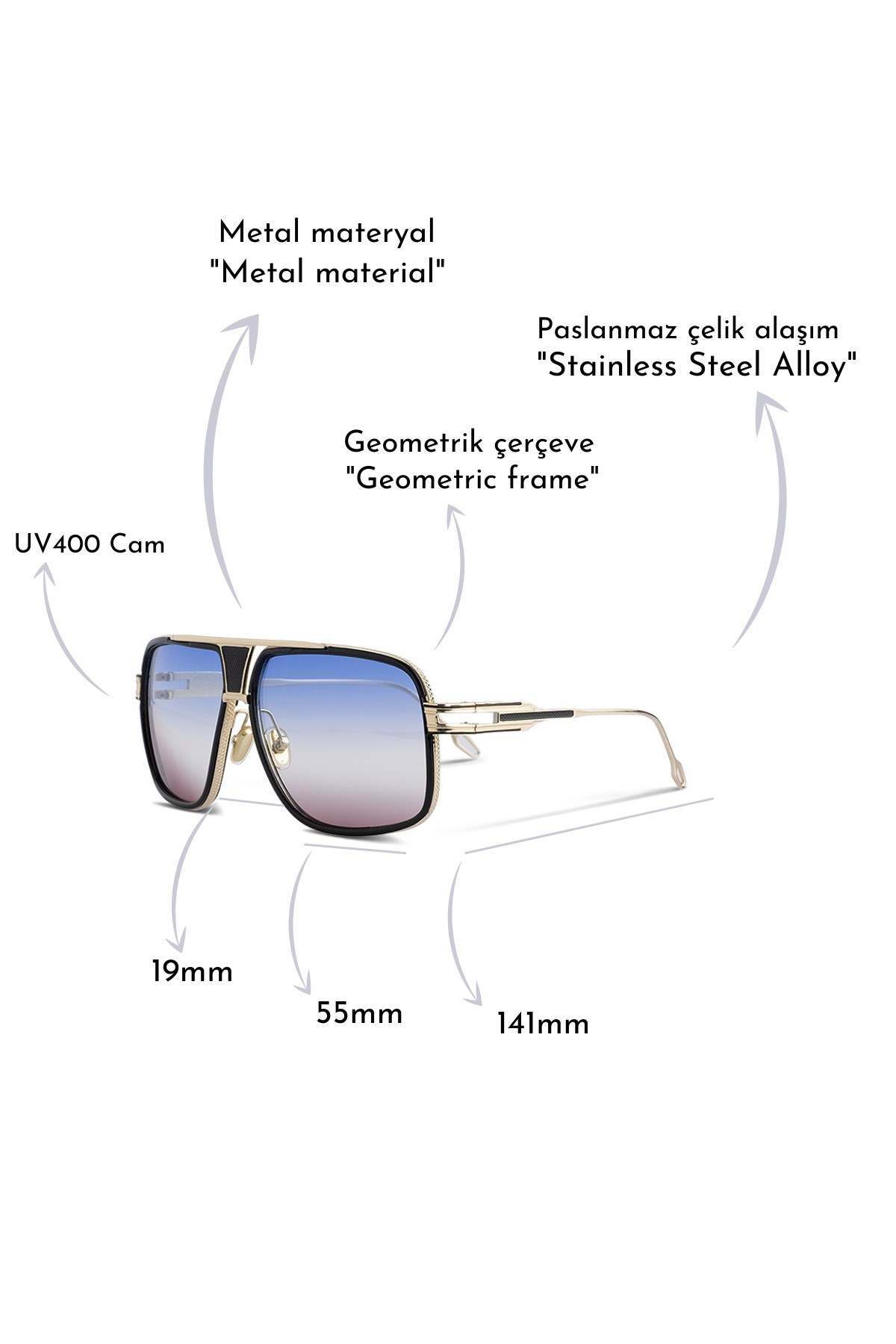 MILLIONARIE DEGRADE BLUE SUNGLASSESSUNGLASSESWATCHOFROYALMILDGRBLUEMILLIONARIE DEGRADE BLUE SUNGLASSES