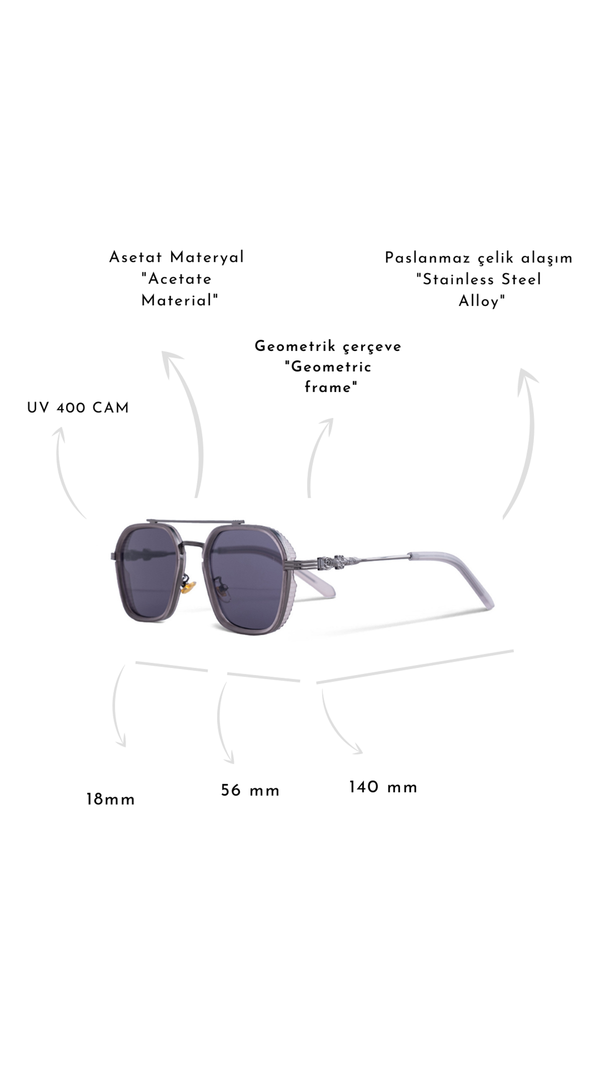 ROYAL EYEWEAR RE0040 SILVER- SİYAH UNİSEX GÜNEŞ GÖZLÜĞÜGÖZLÜKWATCHOFROYALRE0040ROYAL EYEWEAR RE0040 SILVER- SİYAH UNİSEX GÜNEŞ GÖZLÜĞÜ