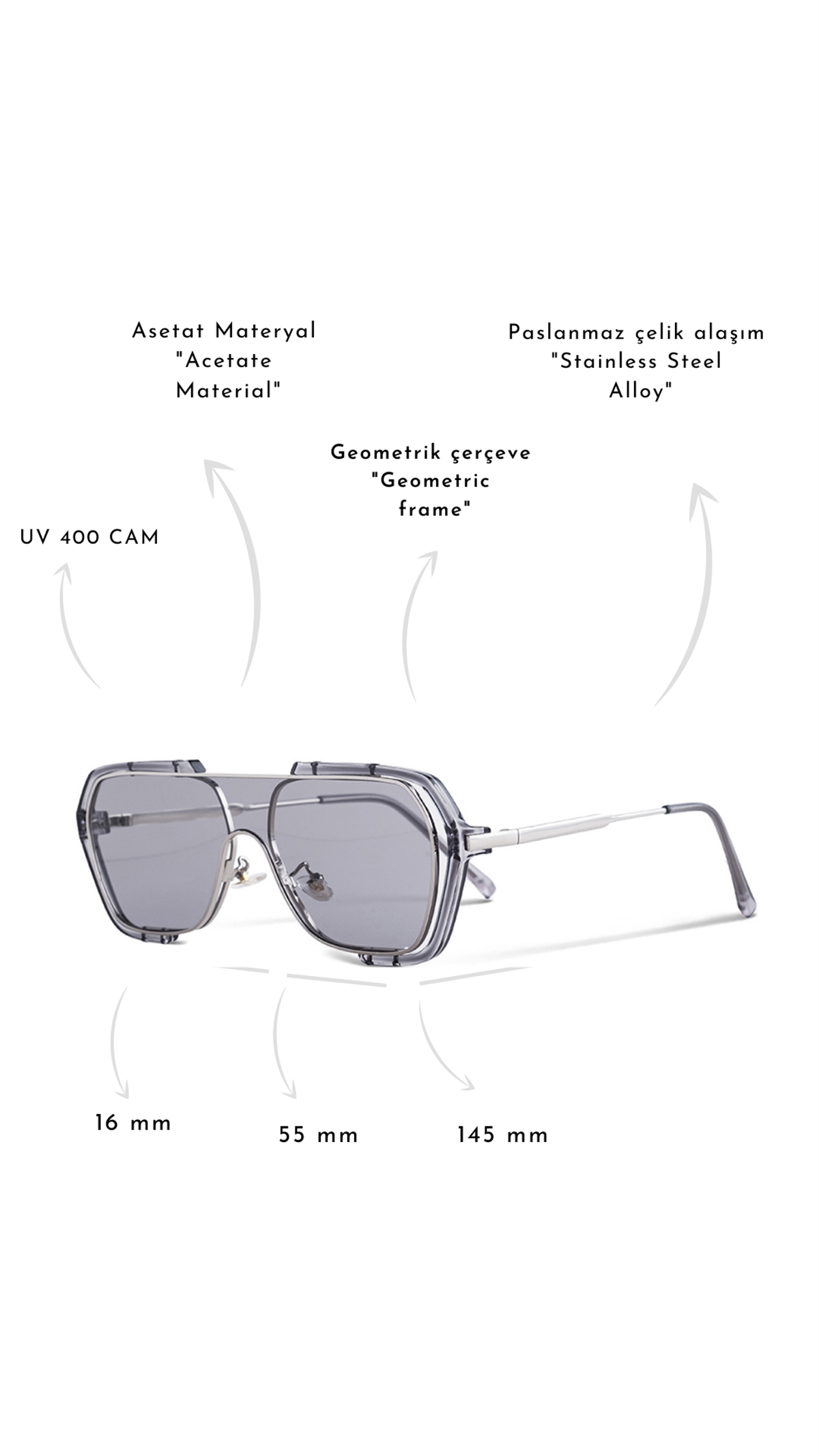 ROYAL EYEWEAR RE20087 TRANSPARAN UNISEX GÜNEŞ GÖZLÜĞÜGÖZLÜKWATCHOFROYALRE20087ROYAL EYEWEAR RE20087 TRANSPARAN UNISEX GÜNEŞ GÖZLÜĞÜ