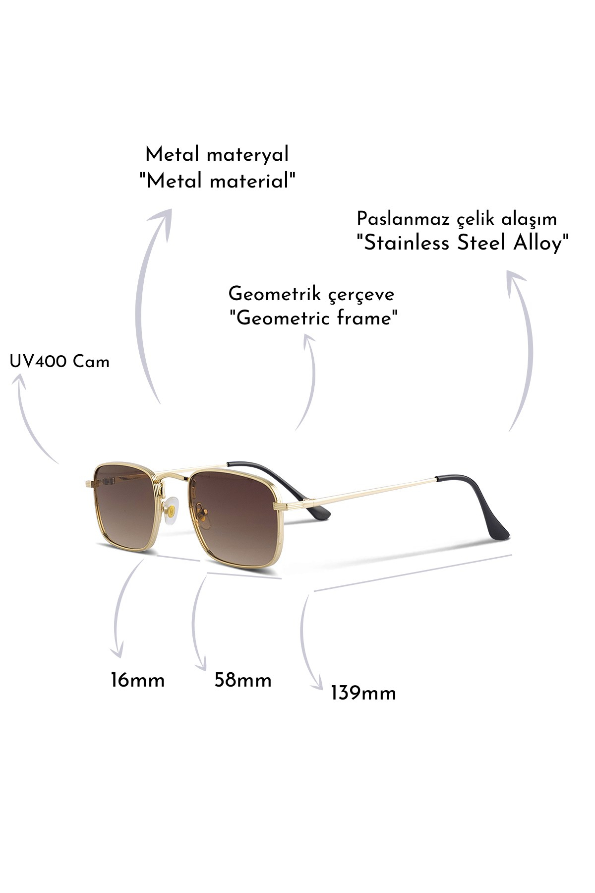 ROYAL EYEWEAR RE822- GOLD BROWN UNİSEX GÜNEŞ GÖZLÜĞÜGÖZLÜKWATCHOFROYALRE822GOLDBROWNROYAL EYEWEAR RE822- GOLD BROWN UNİSEX GÜNEŞ GÖZLÜĞÜ