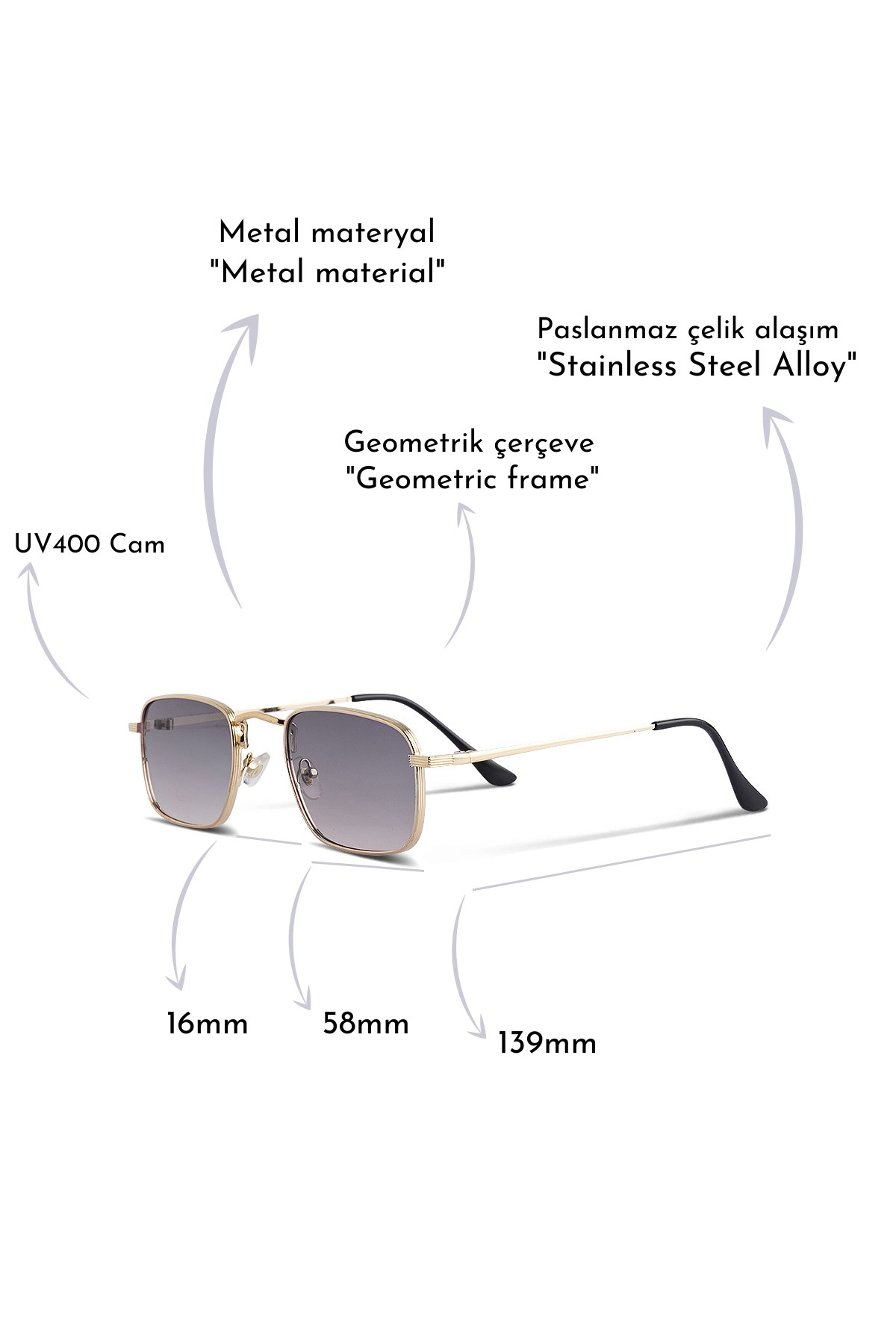 ROYAL EYEWEAR RE822- GOLD PINK UNİSEX GÜNEŞ GÖZLÜĞÜGÖZLÜKWATCHOFROYALRE822GOLDPINKROYAL EYEWEAR RE822- GOLD PINK UNİSEX GÜNEŞ GÖZLÜĞÜ