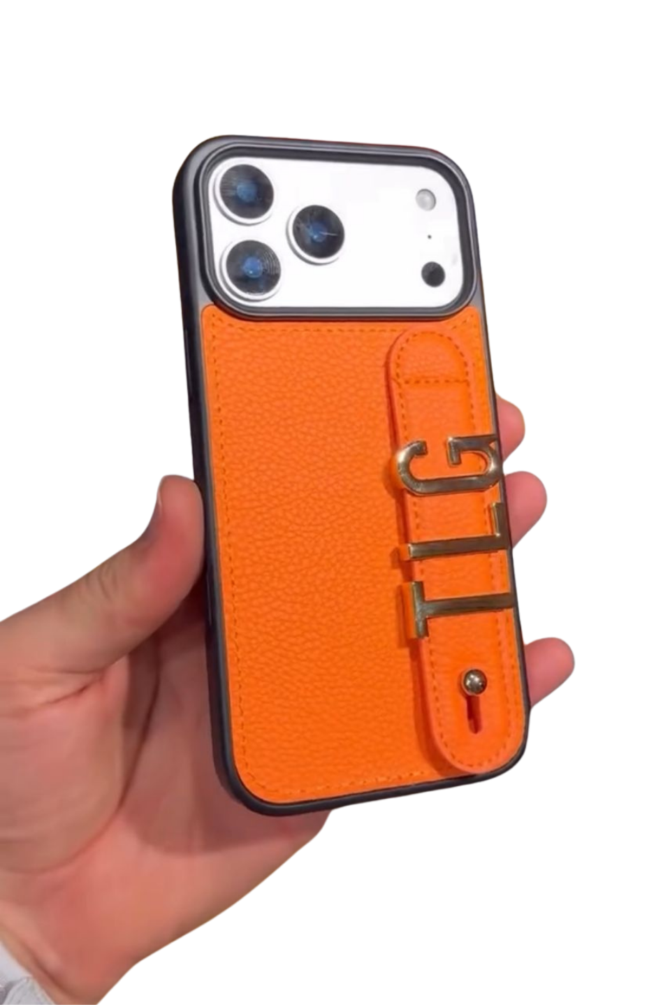 Harfli17 Pro Max Turuncu Deri KılıfHarf CharmWATCHOFROYALcharmHarfli17 Pro Max Turuncu Deri Kılıf