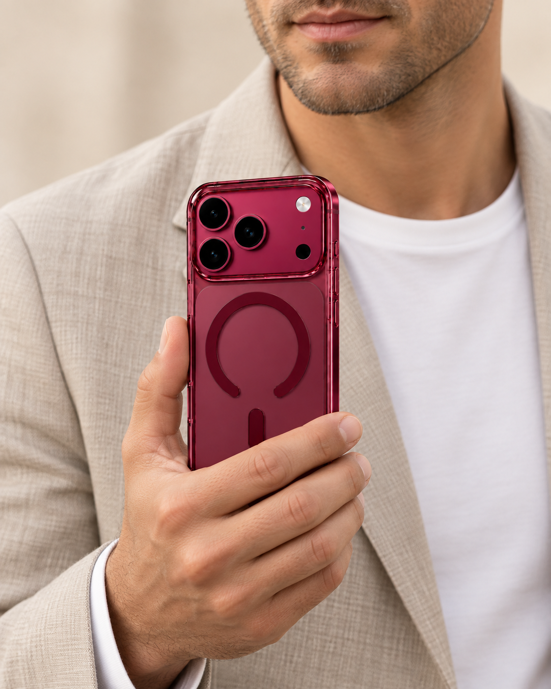ClearCase Bordo iPhone 18 Pro Manyetik Şeffaf Kılıfiphone 17 proWATCHOFROYALclearCase18proClearCase Bordo iPhone 18 Pro Manyetik Şeffaf Kılıf