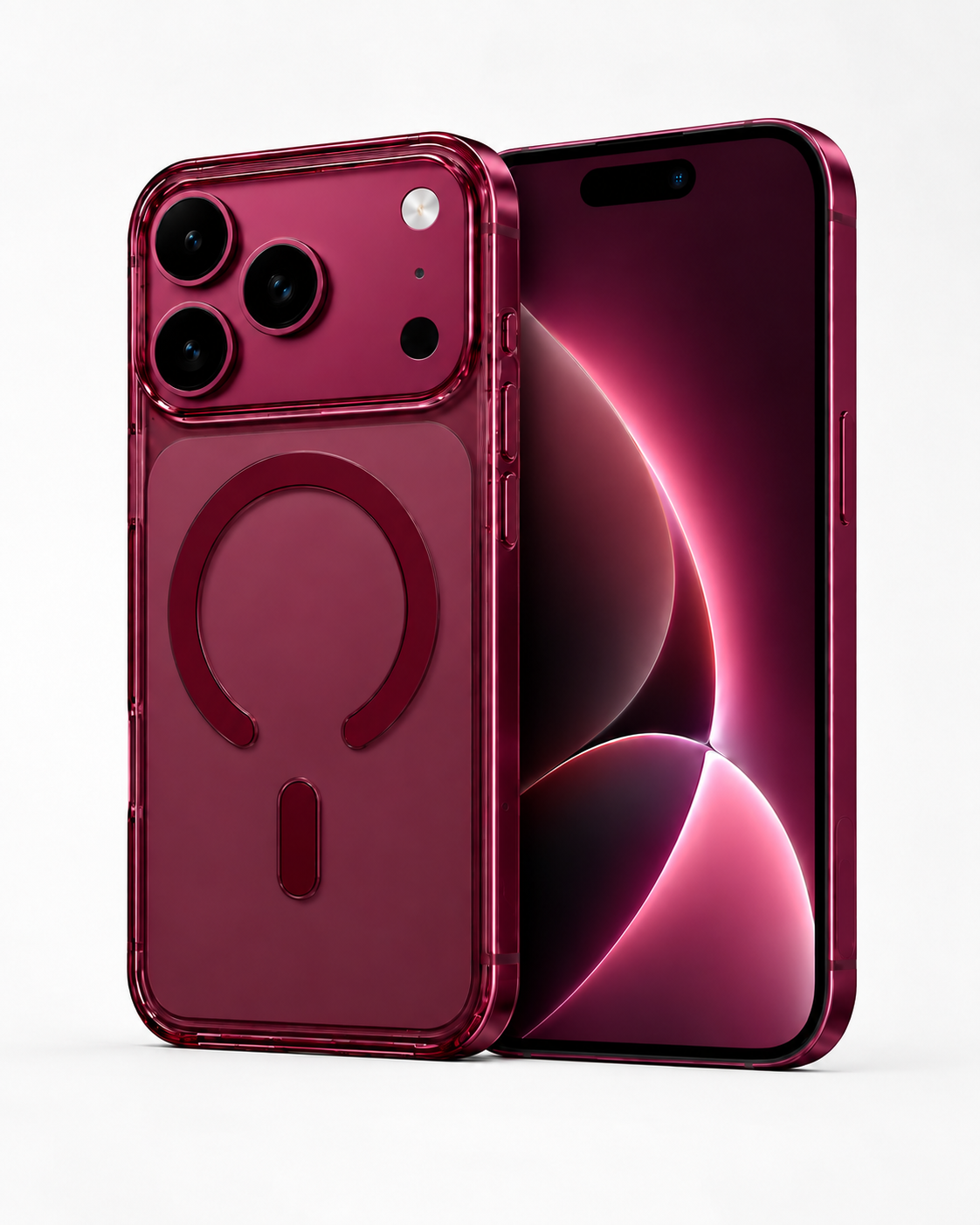 ClearCase Bordo iPhone 18 Pro Manyetik Şeffaf Kılıfiphone 17 proWATCHOFROYALclearCase18proClearCase Bordo iPhone 18 Pro Manyetik Şeffaf Kılıf