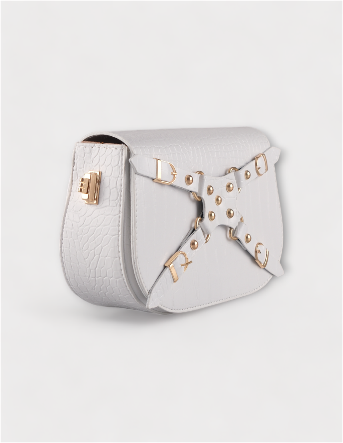 Kadın Çantası Beyaz Ön Detaylı Desenli Omuz Ve El Çantası Saint MarieWomen BagWATCHOFROYALSAINT MARIEKadın Çantası Beyaz Ön Detaylı Desenli Omuz Ve El Çantası Saint Marie