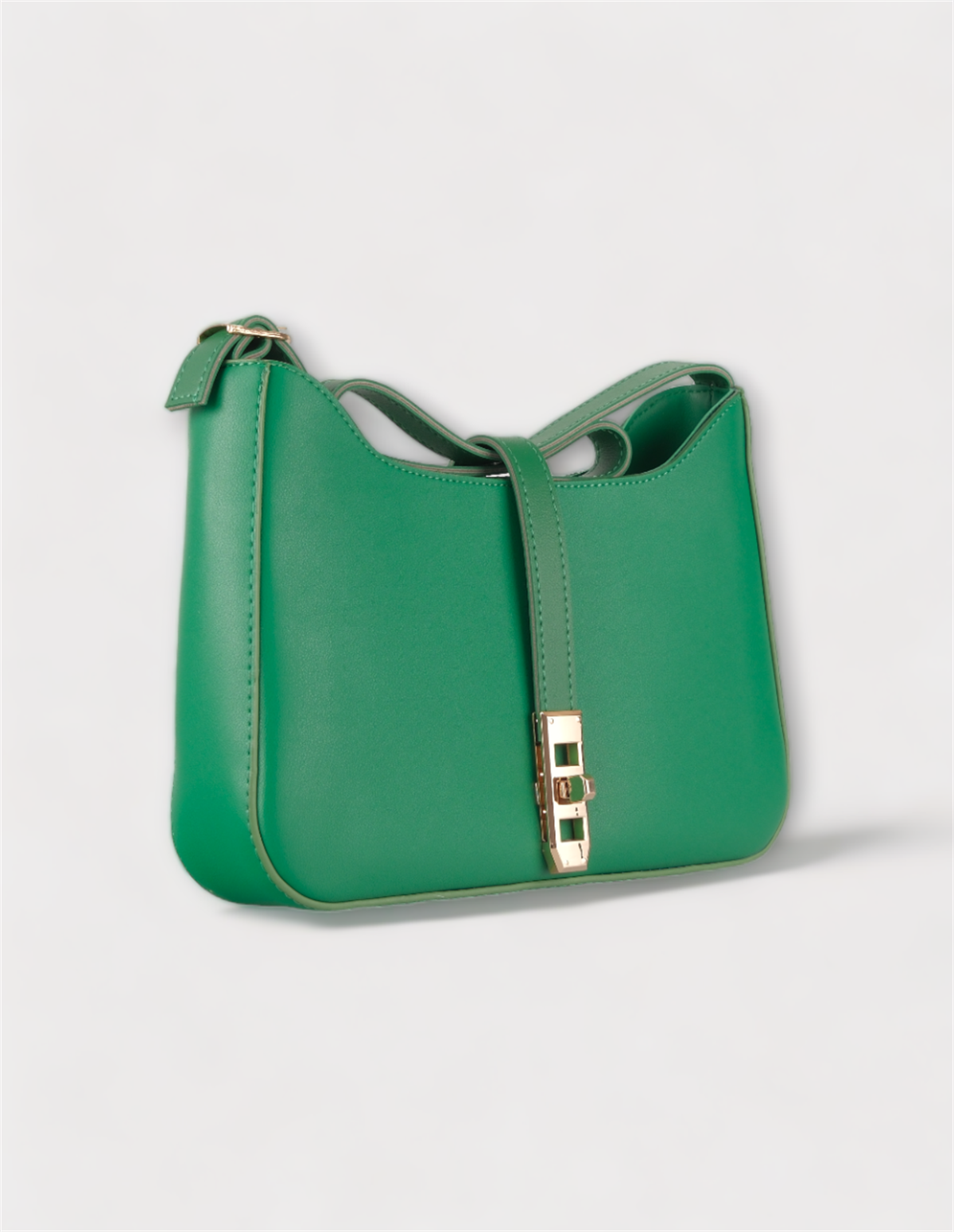 Yeşil Tek Askılı Gold Kilit Detaylı Deri Omuz Çantası VanessaKADIN ÇANTASIWATCHOFROYALVanessaYeşil Tek Askılı Gold Kilit Detaylı Deri Omuz Çantası Vanessa
