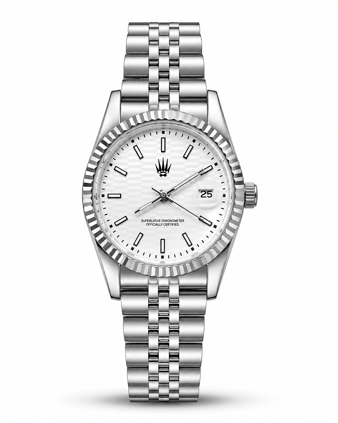 Coral Luxe Silver White Kadın Çelik Kol Saati   Kadın SaatWATCHOFROYALCoralCoral Luxe Silver White Kadın Çelik Kol Saati   