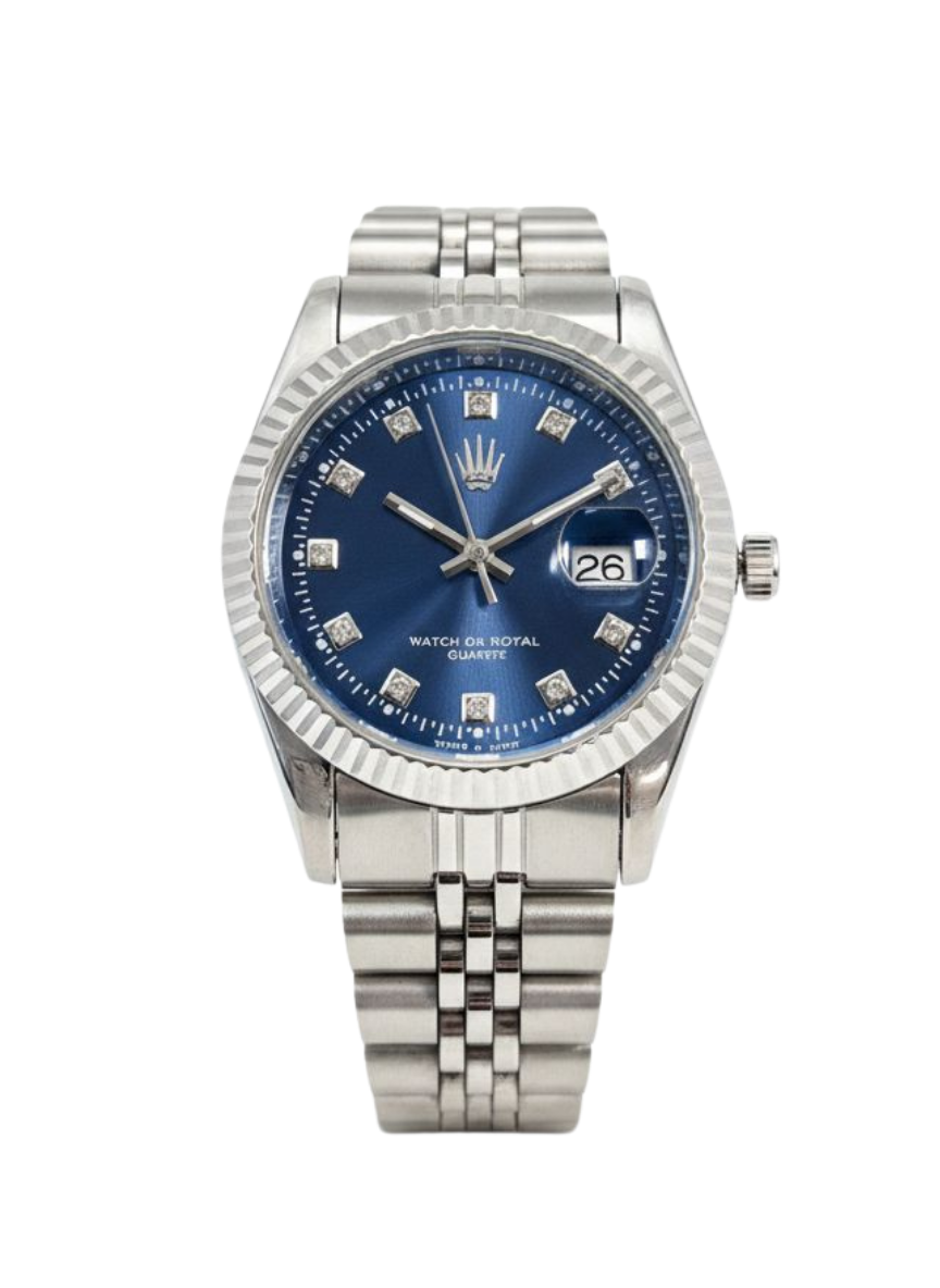 Pearl Luxe Silver Blue Kadın Çelik Kol Saati   WatchesWATCHOFROYALPearlPearl Luxe Silver Blue Kadın Çelik Kol Saati   