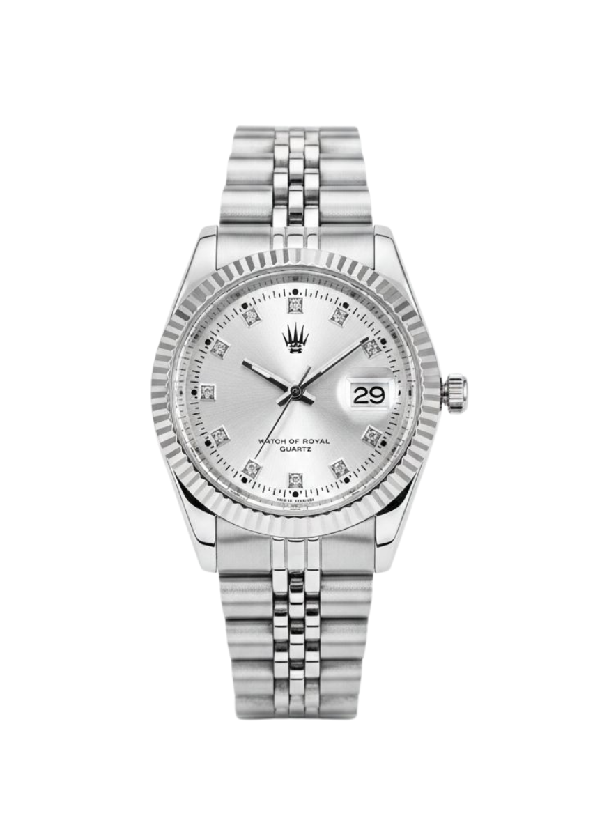 Pearl Luxe Silver Kadın Çelik Kol Saati   WatchesWATCHOFROYALPearlPearl Luxe Silver Kadın Çelik Kol Saati   