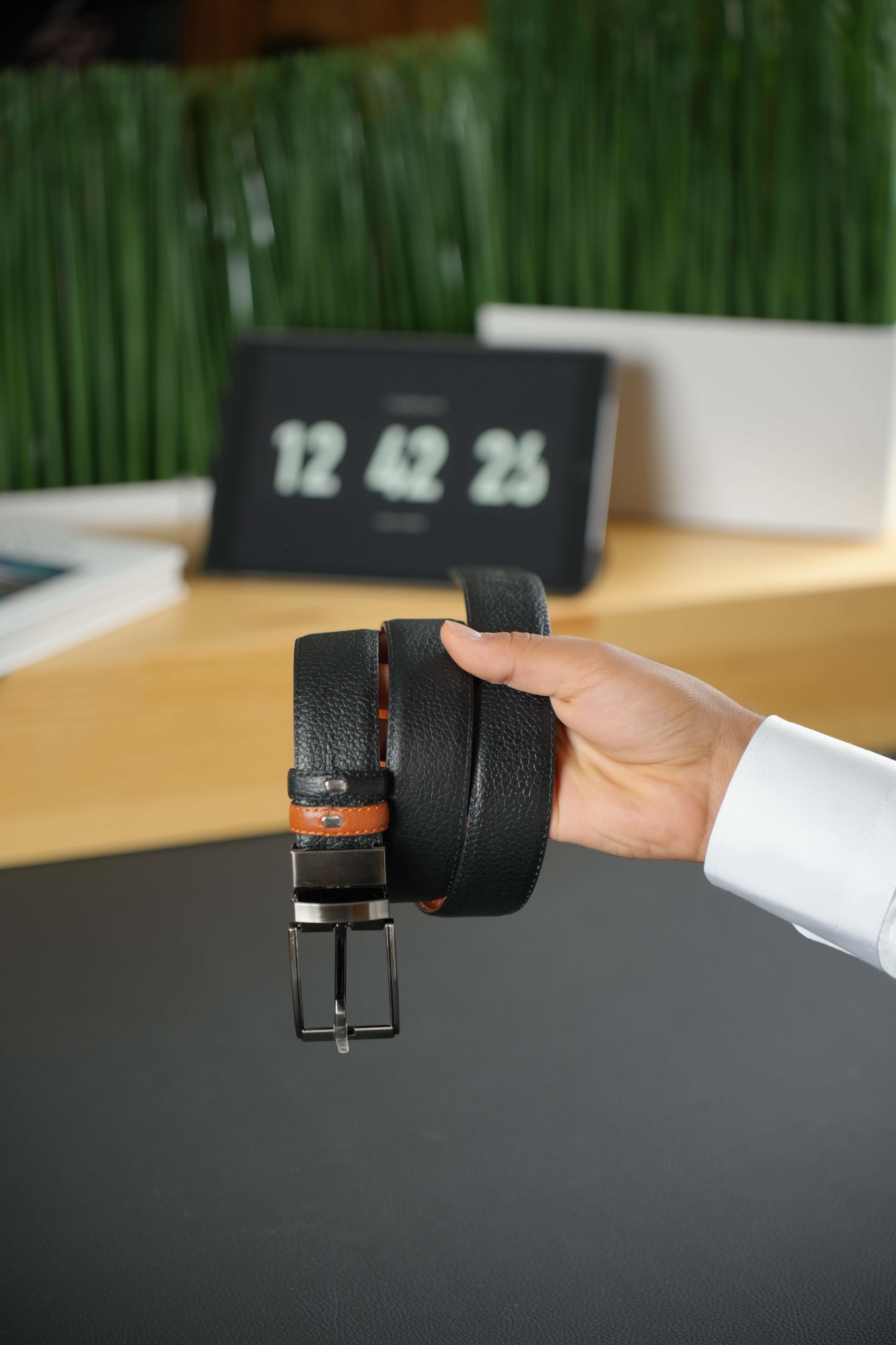 HAKİKİ DER ÇİFT TARAFLI TABA-SİYAH KEMER BeltWATCHOFROYALKEMERHAKİKİ DER ÇİFT TARAFLI TABA-SİYAH KEMER 