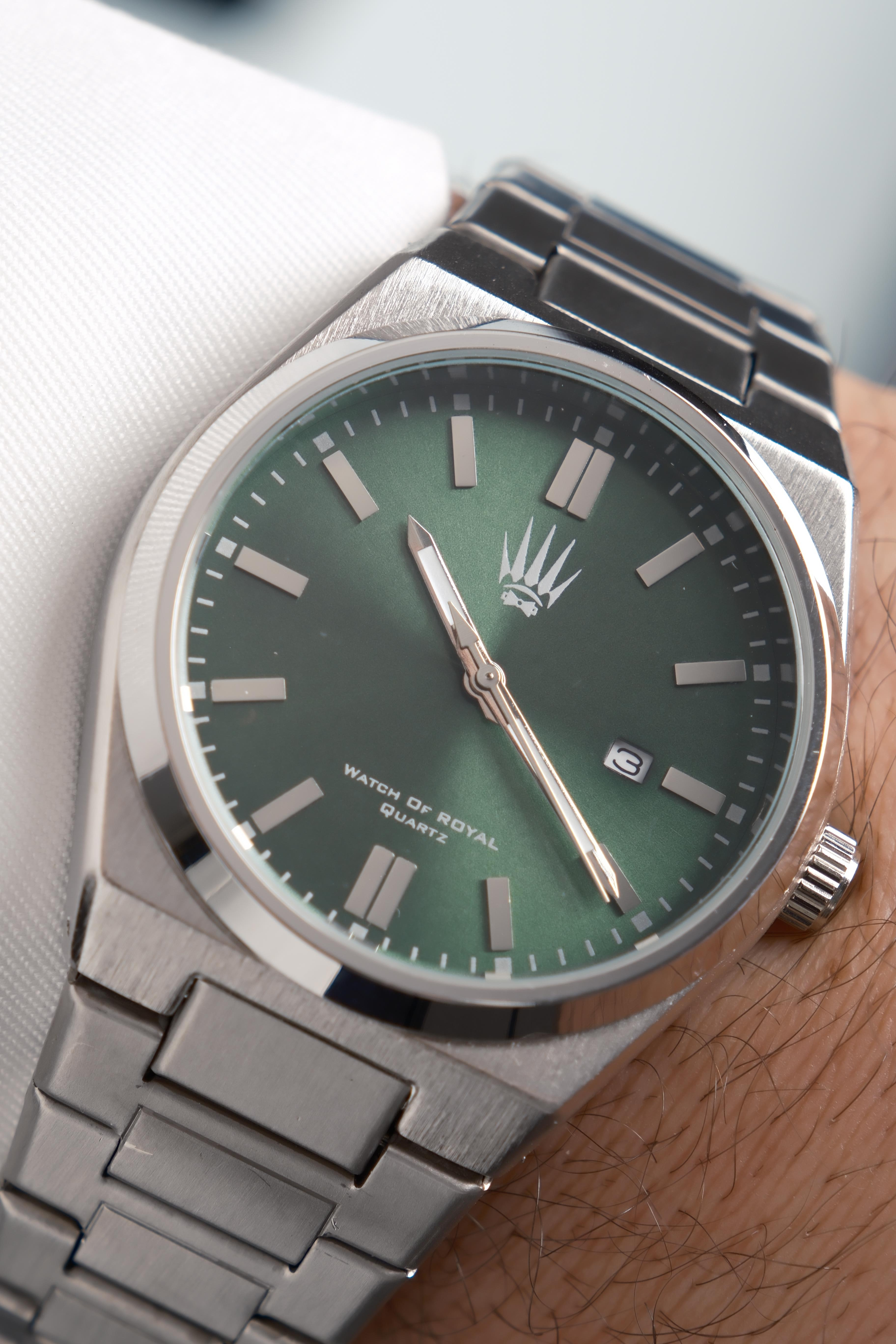 Blaze Bold Silver Yeşil Kol SaatiWatchesWATCHOFROYALblaze boldBlaze Bold Silver Yeşil Kol Saati