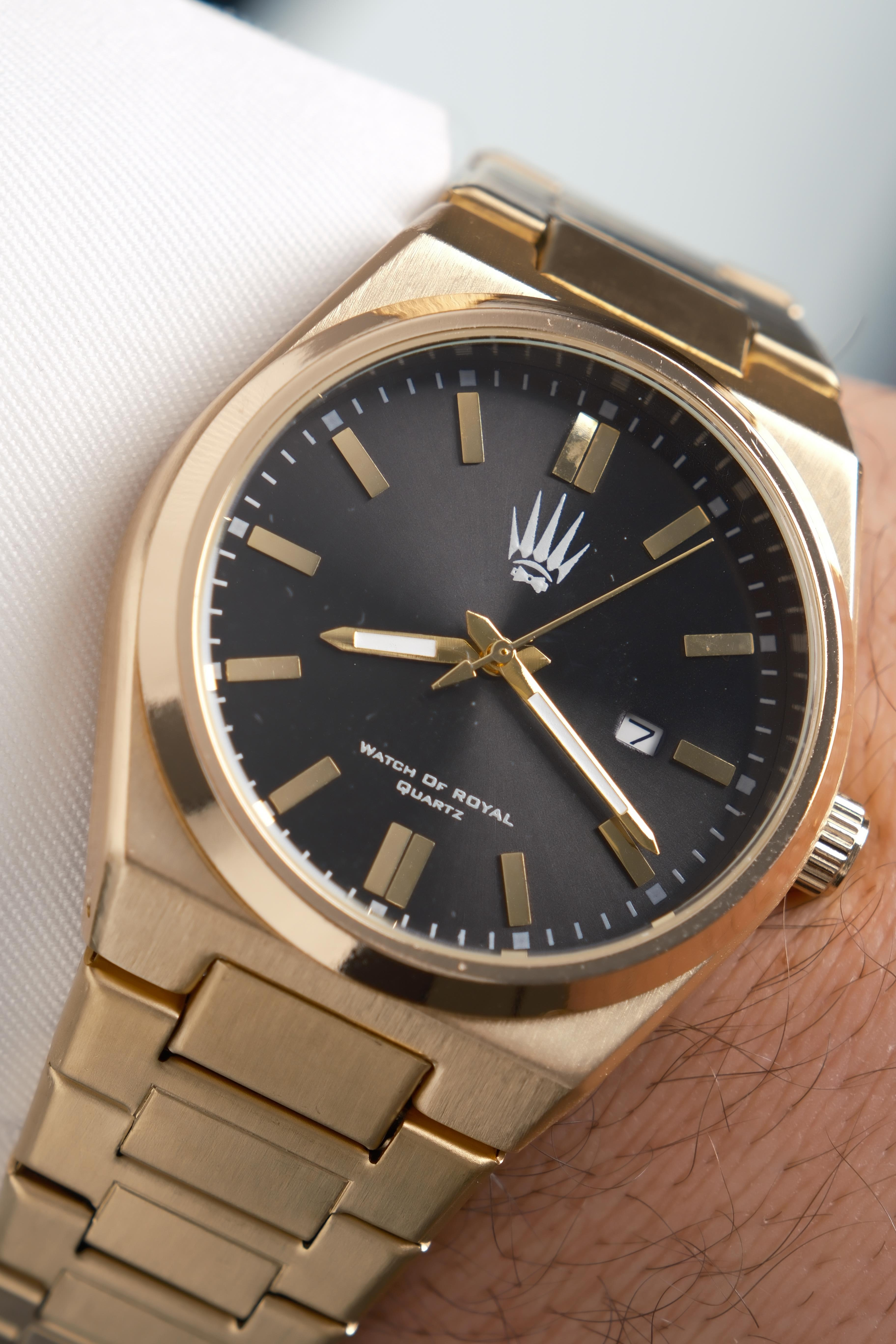 Blaze Bold Gold Siyah Kol SaatiWatchesWATCHOFROYALblaze boldBlaze Bold Gold Siyah Kol Saati