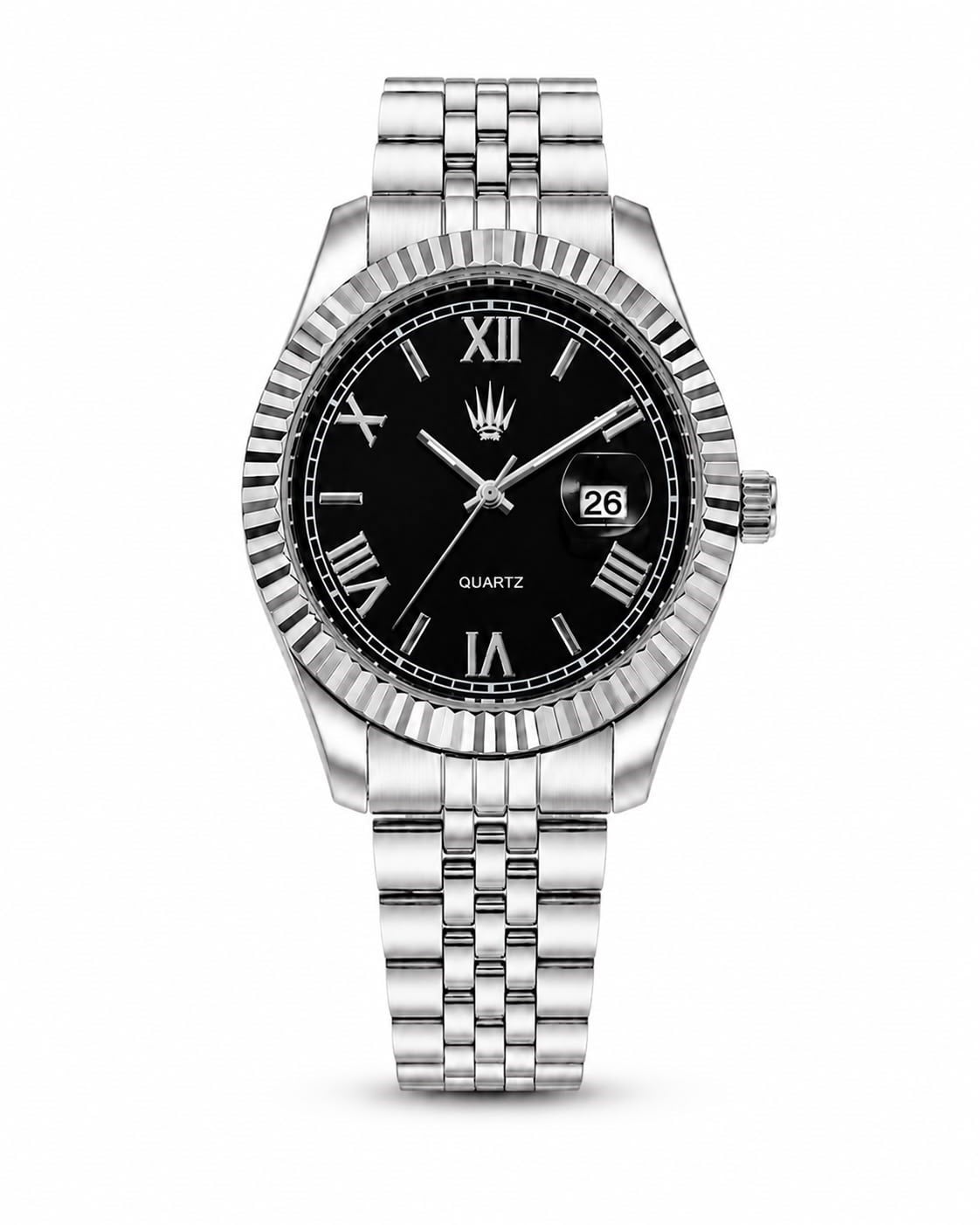 Calvior Silver Black Çelik Kol SaatiKol SaatiWATCHOFROYALCalviorCalvior Silver Black Çelik Kol Saati