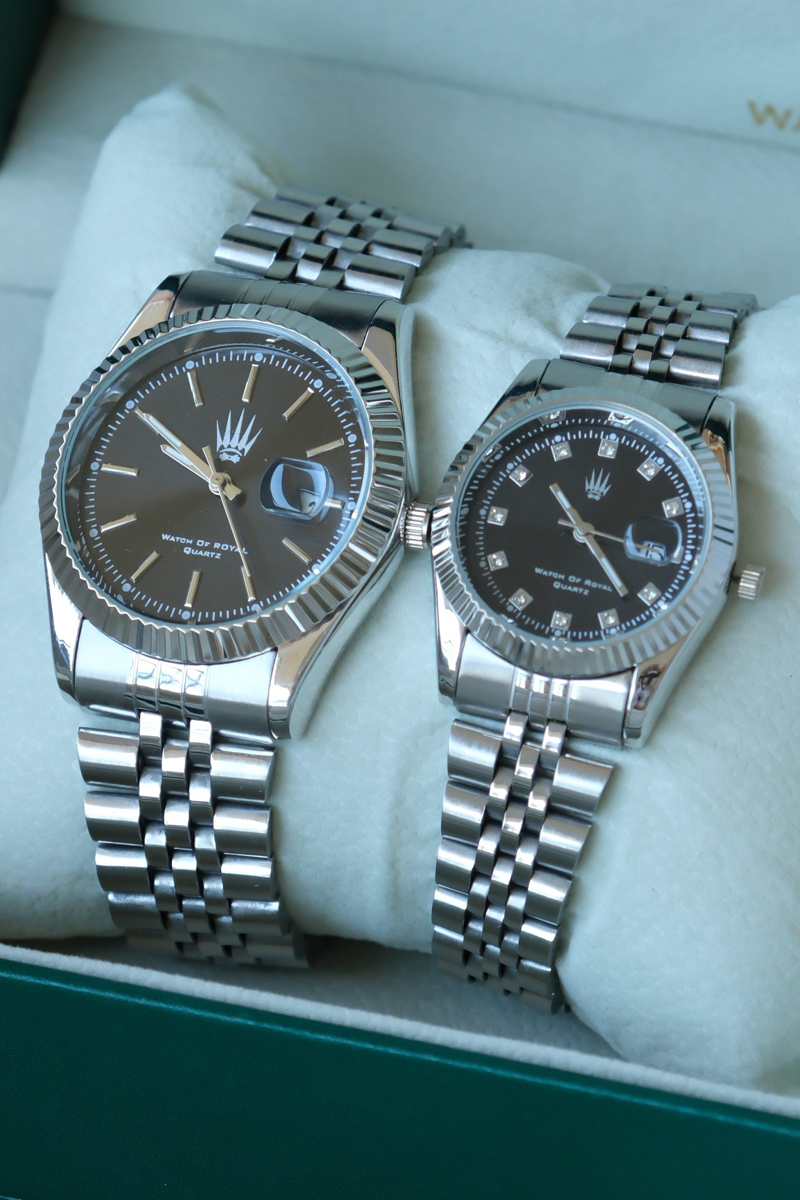 Çift Saati Crest Line Silver Black Kol SaatiWatchesWATCHOFROYALçiftsaaticrestÇift Saati Crest Line Silver Black Kol Saati