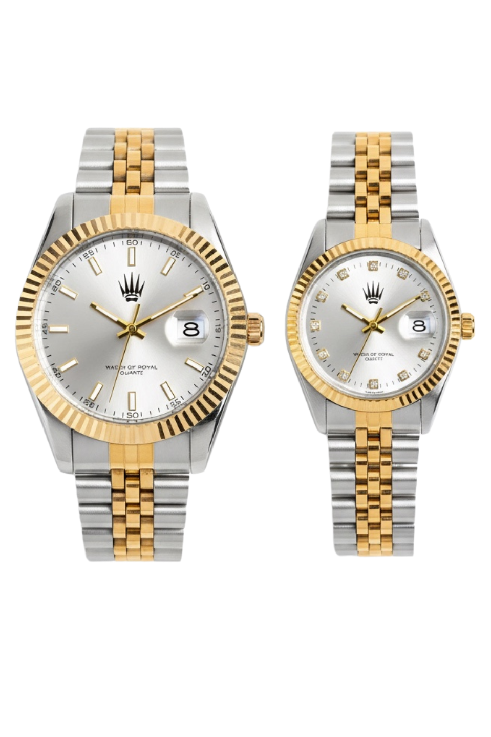 Çift Saati Crest Line Silver Gold white Kol SaatiWatchesWATCHOFROYALçiftsaaticrestÇift Saati Crest Line Silver Gold white Kol Saati