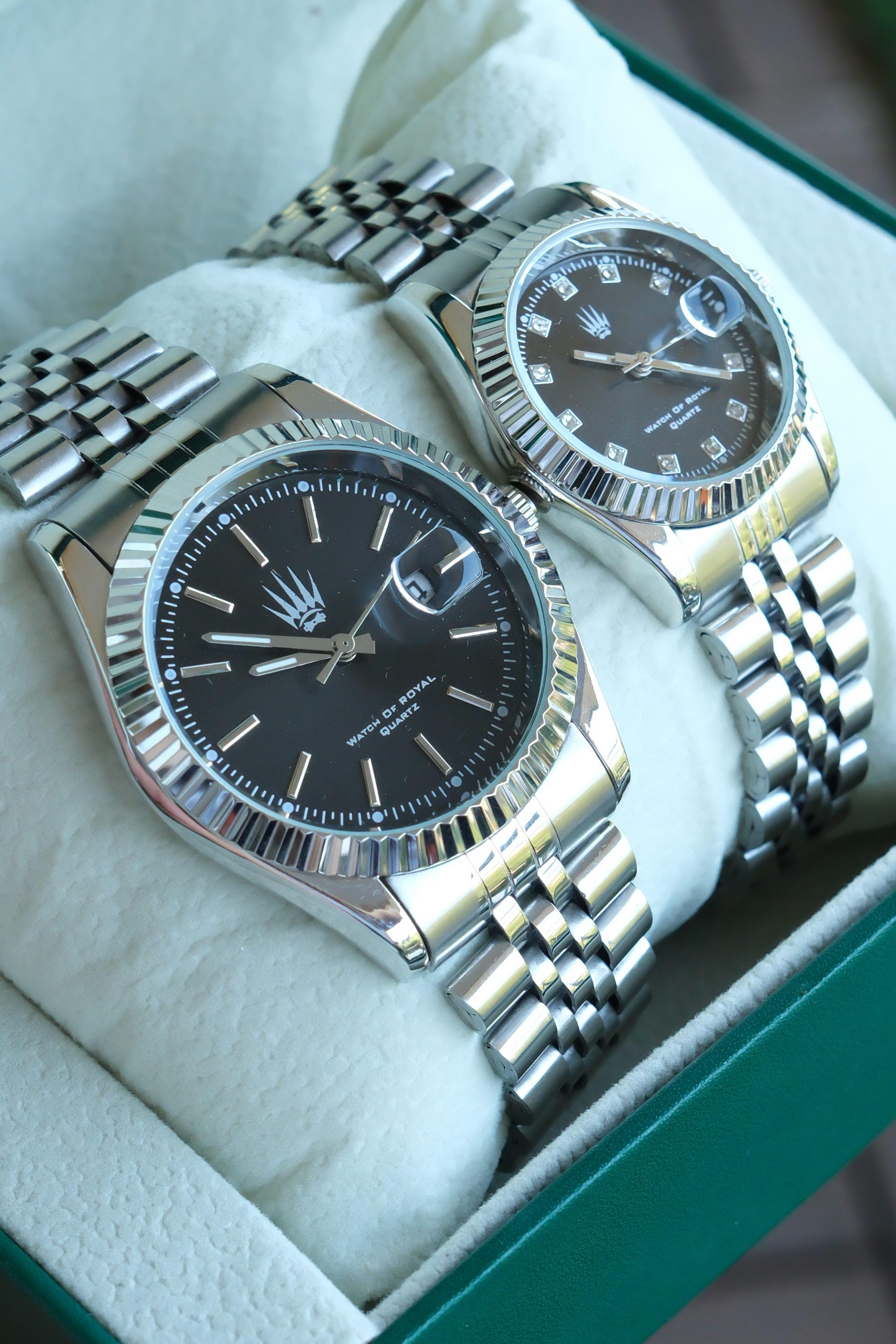 Çift Saati Crest Line Silver Black Kol SaatiWatchesWATCHOFROYALçiftsaaticrestÇift Saati Crest Line Silver Black Kol Saati