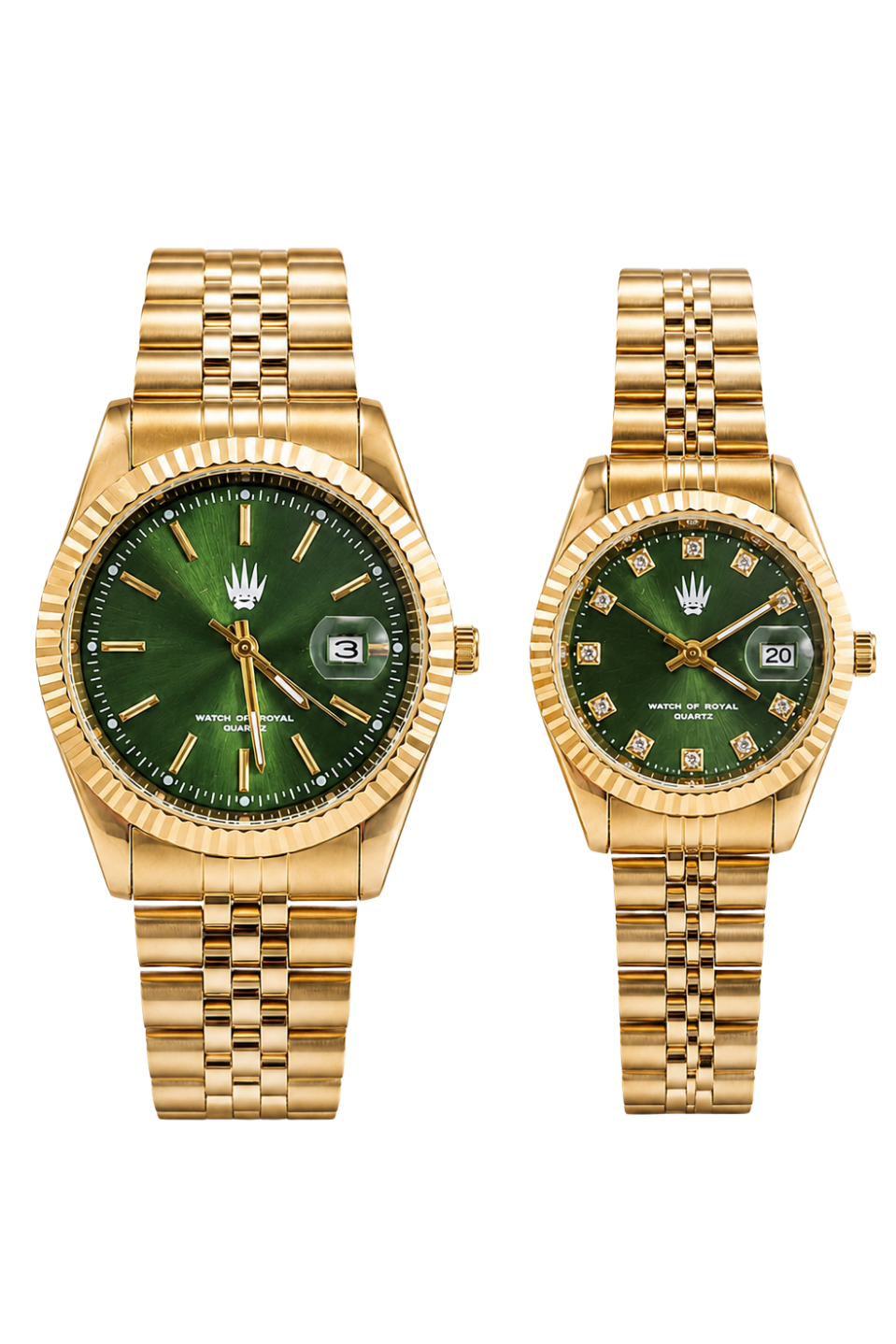 Çift Saati Crest Line Gold Green Kol SaatiKol SaatiWATCHOFROYALçiftsaaticrestÇift Saati Crest Line Gold Green Kol Saati