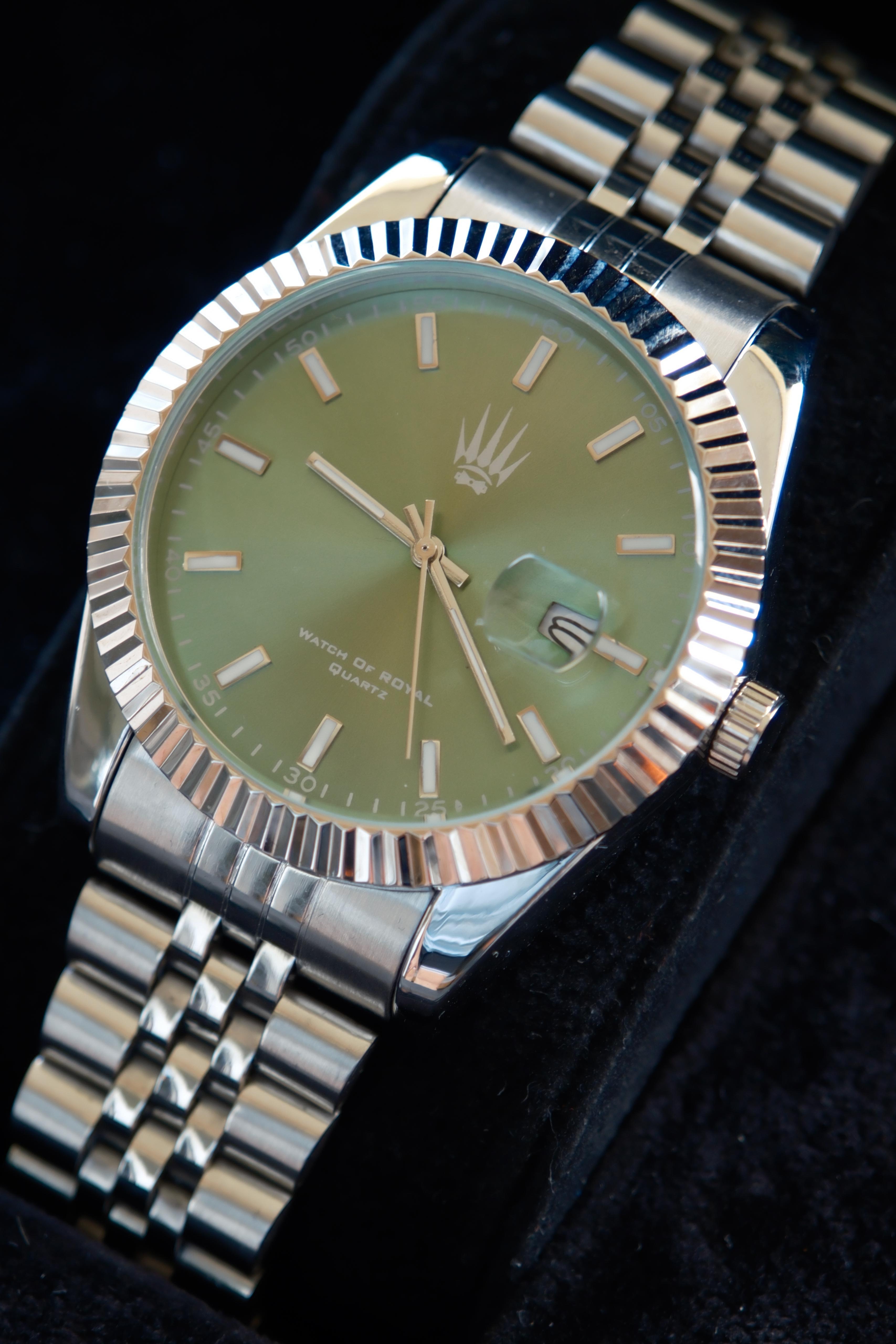 Crest Line Silver Yeşil Kol SaatiWatchesWATCHOFROYALCrest LineCrest Line Silver Yeşil Kol Saati