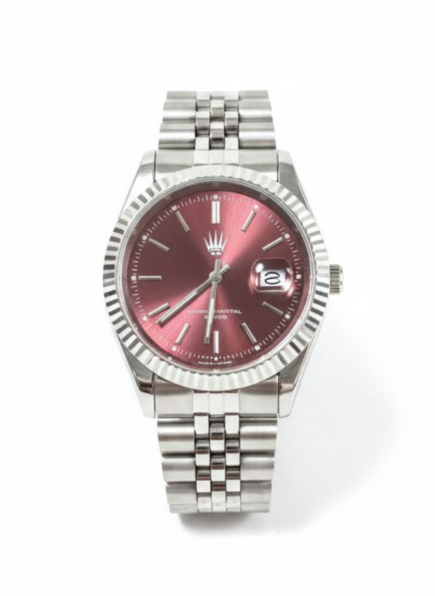 Crest Line Silver Red Kol SaatiKol SaatiWATCHOFROYALCrest LineCrest Line Silver Red Kol Saati