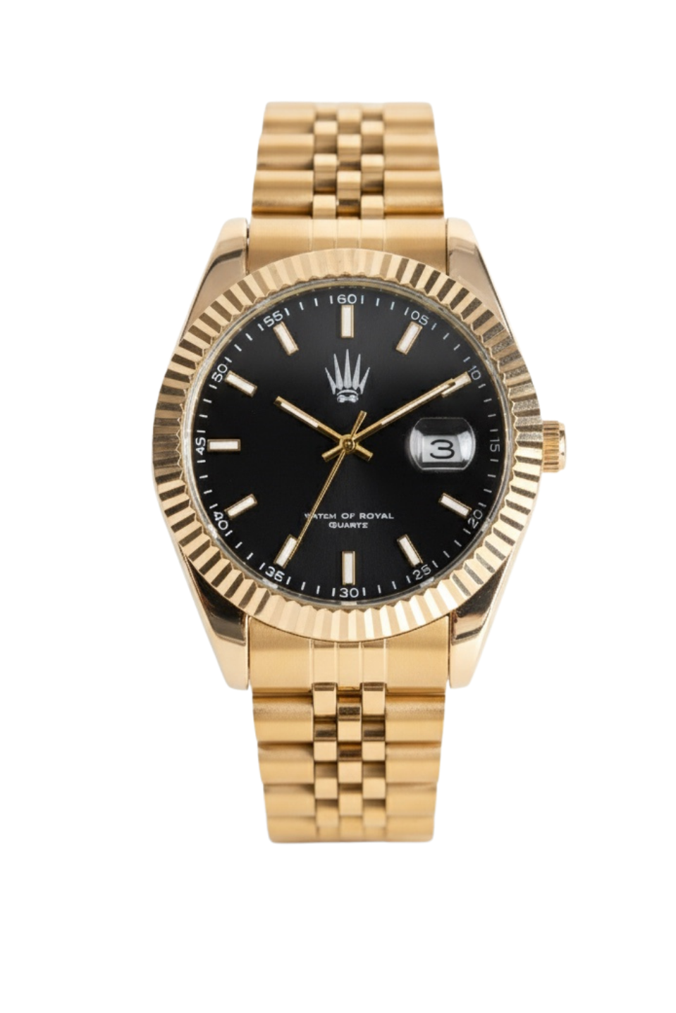 Crest Line Gold Black Kol SaatiKol SaatiWATCHOFROYALCrest LineCrest Line Gold Black Kol Saati