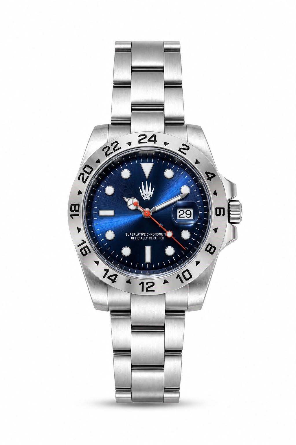 Daytrack Silver Blue Çelik Kol SaatiWatchesWATCHOFROYALDaytrackDaytrack Silver Blue Çelik Kol Saati