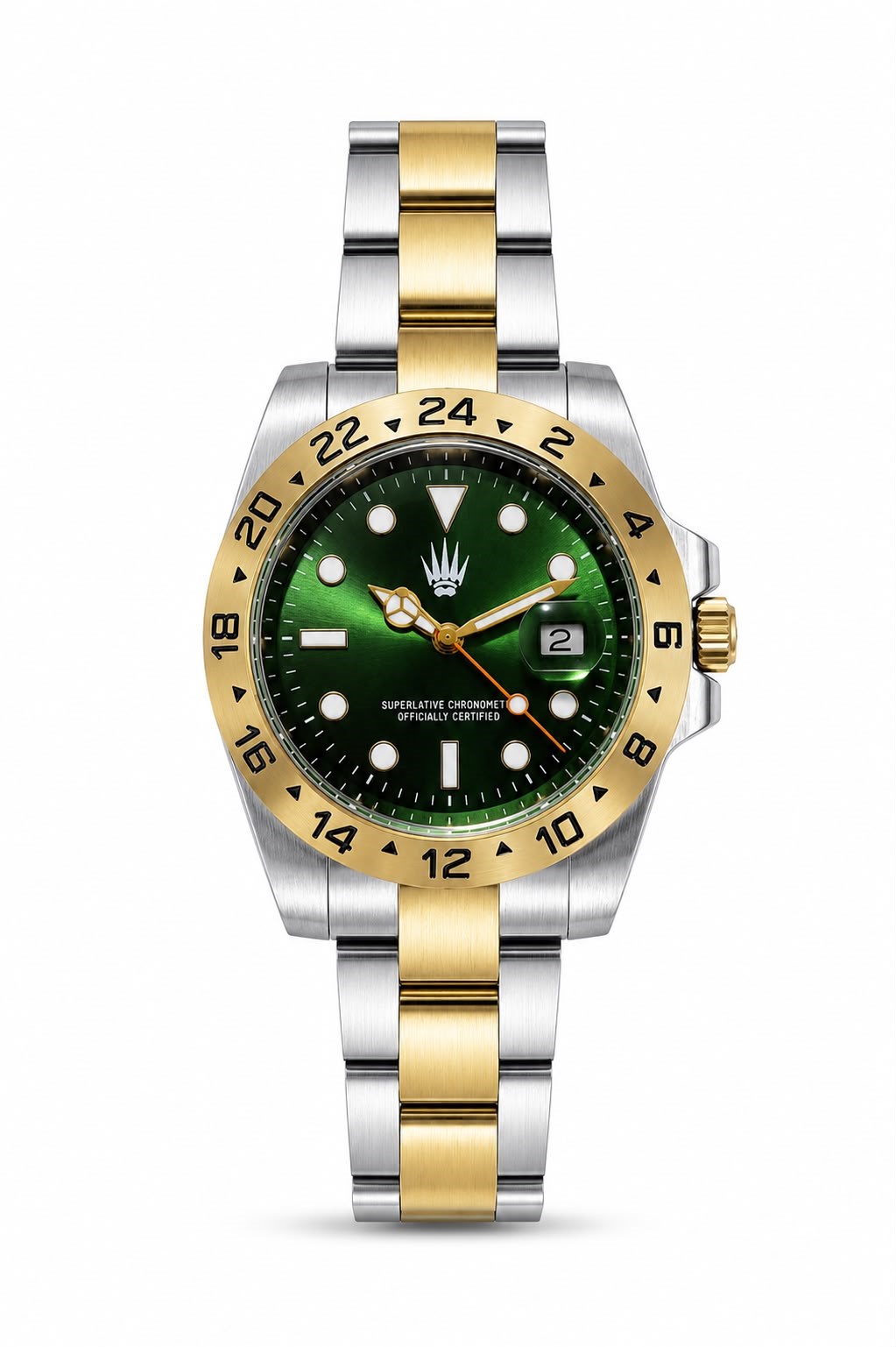 Daytrack Silver Gold  Green Çelik Kol SaatiWatchesWATCHOFROYALDaytrackDaytrack Silver Gold  Green Çelik Kol Saati