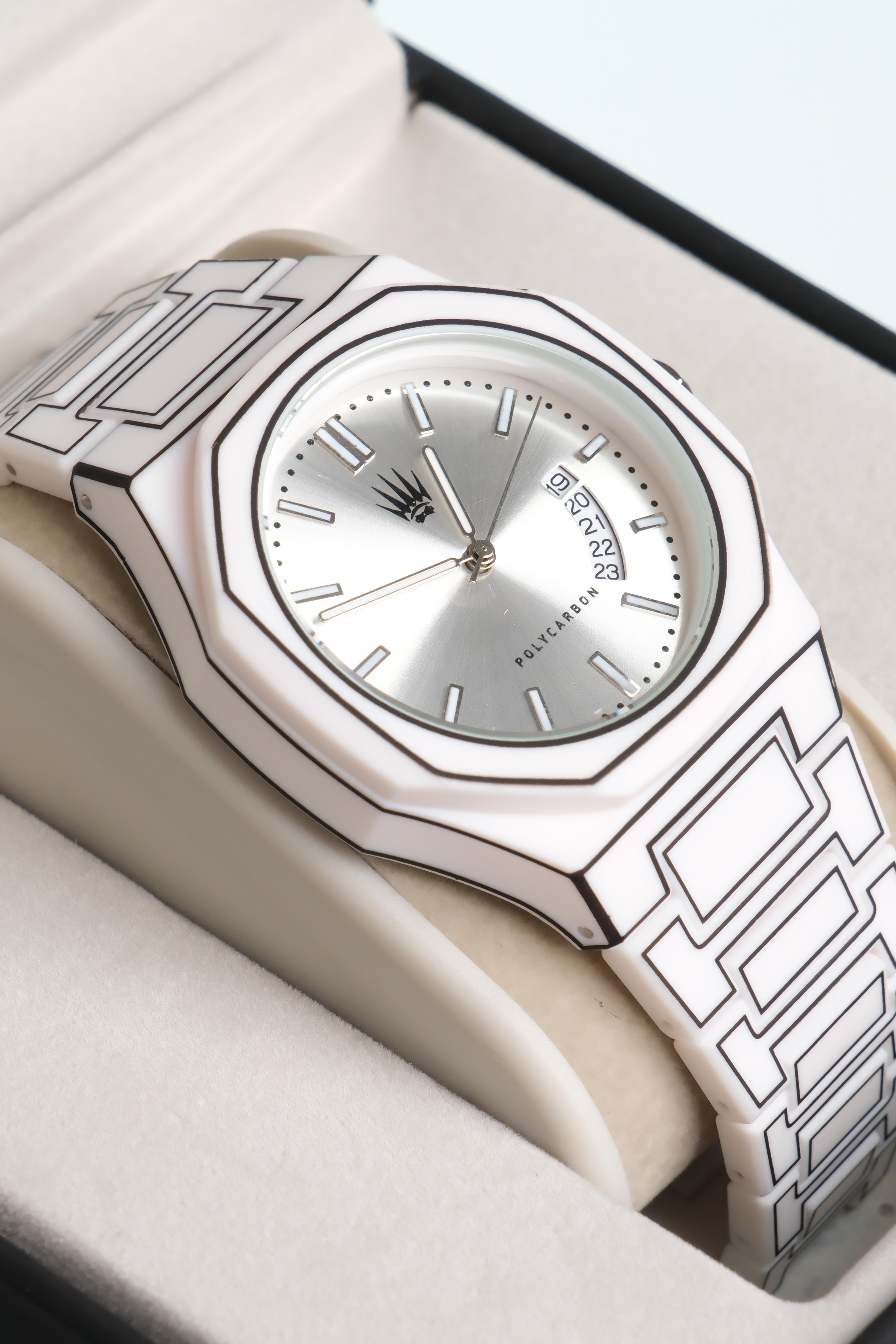 GlossTick Polycarbon White Kol SaatiWatchesWATCHOFROYALGlossTickGlossTick Polycarbon White Kol Saati