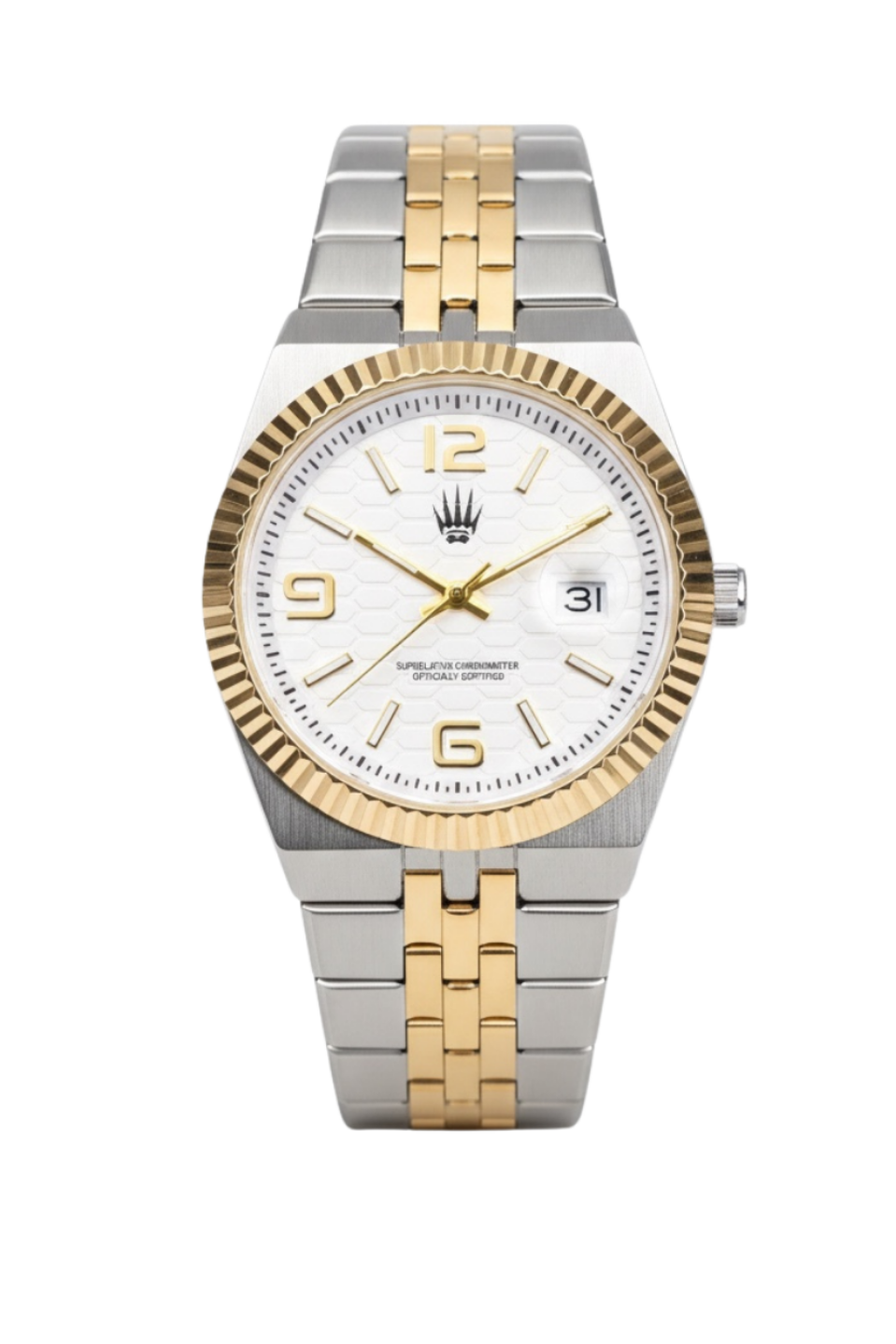 Hexora Prime Silver Gold White Çelik Kol SaatiKol SaatiWATCHOFROYALHexora PrimeHexora Prime Silver Gold White Çelik Kol Saati