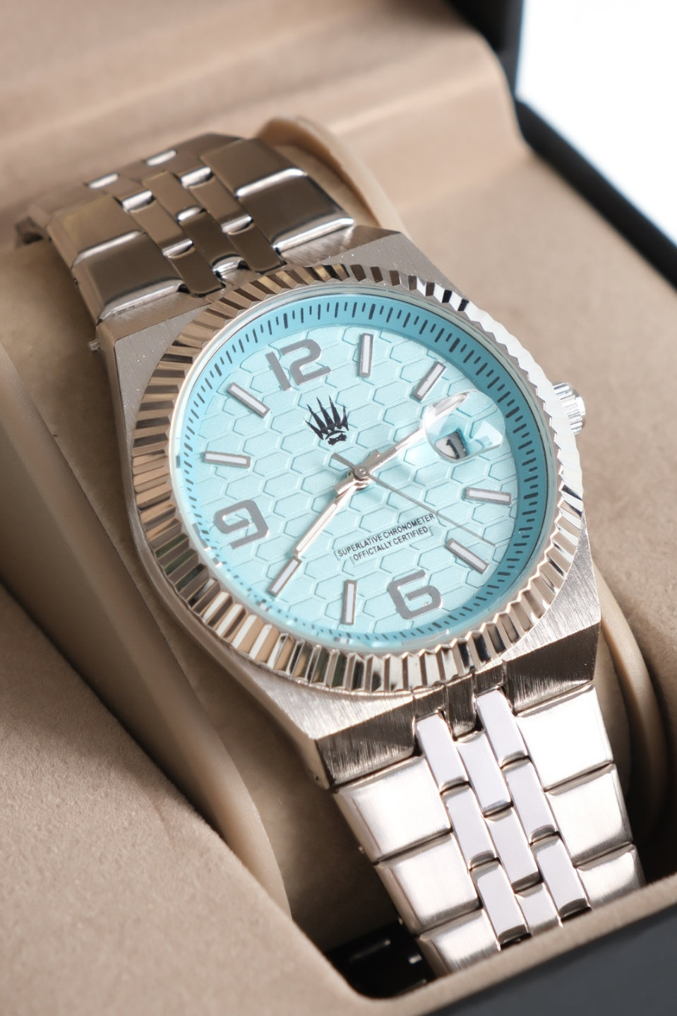 Hexora Prime Silver Blue Çelik Kol SaatiKol SaatiWATCHOFROYALHexora PrimeHexora Prime Silver Blue Çelik Kol Saati