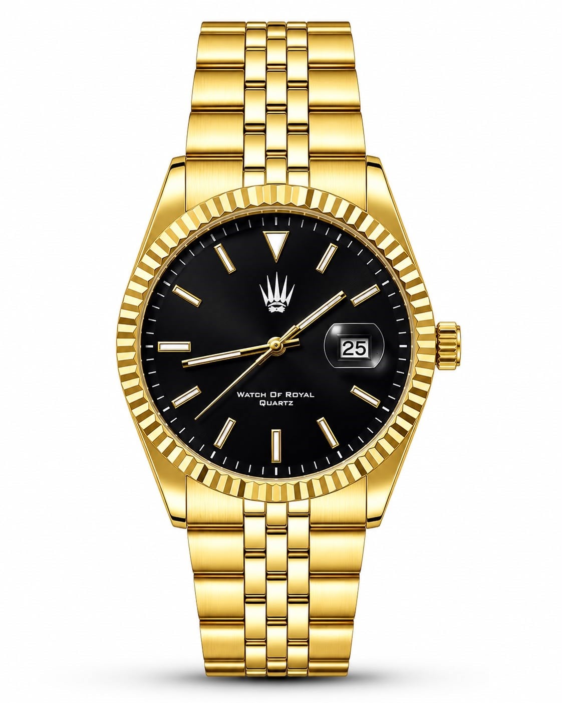 Imperio Gold Black Çelik Kol SaatiKol SaatiWATCHOFROYALImperioImperio Gold Black Çelik Kol Saati