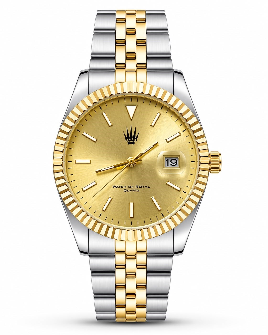Imperio Silver Gold Yellow Çelik Kol SaatiKol SaatiWATCHOFROYALImperioImperio Silver Gold Yellow Çelik Kol Saati