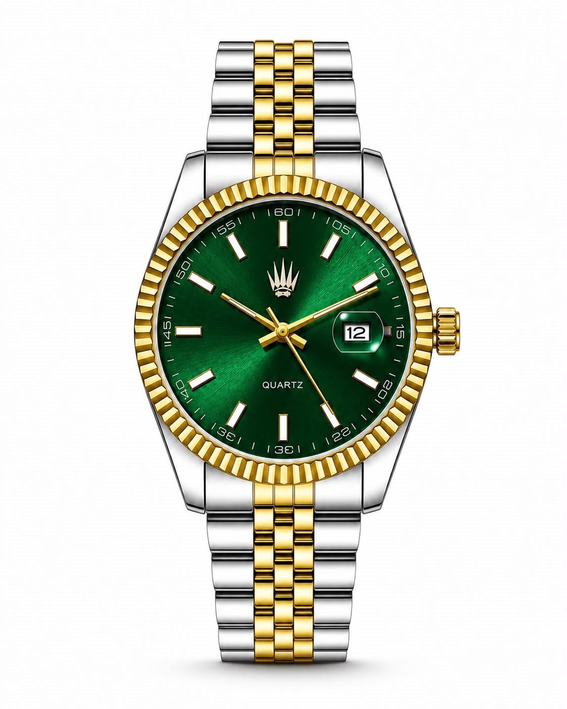 Kaelor Silver Gold Green Çelik Kol SaatiKol SaatiWATCHOFROYALKaelorKaelor Silver Gold Green Çelik Kol Saati