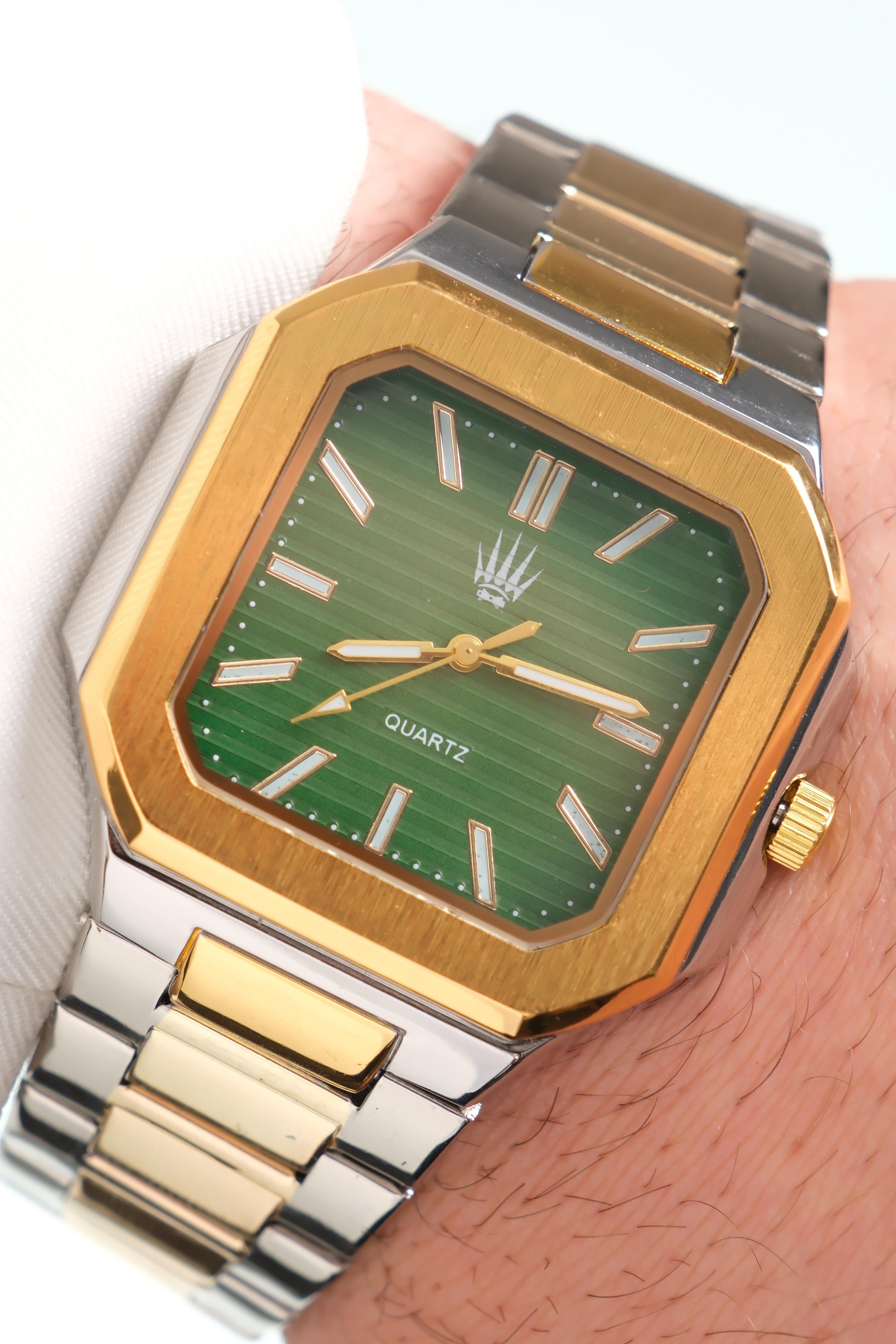 Kratos Silver Gold Green Çelik Kol SaatiKol SaatiWATCHOFROYALKratosKratos Silver Gold Green Çelik Kol Saati