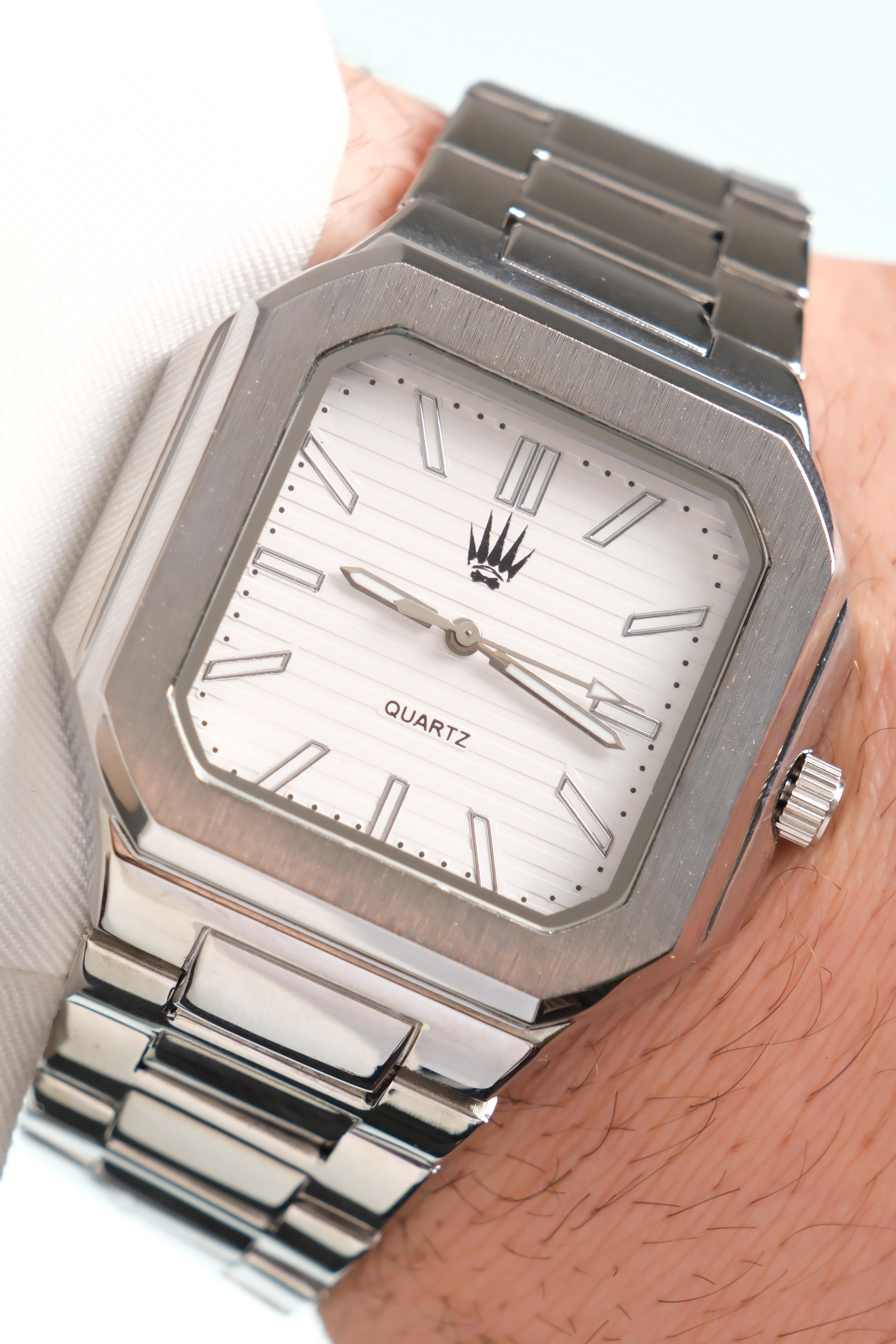 Kratos Silver White Çelik Kol SaatiKol SaatiWATCHOFROYALKratosKratos Silver White Çelik Kol Saati