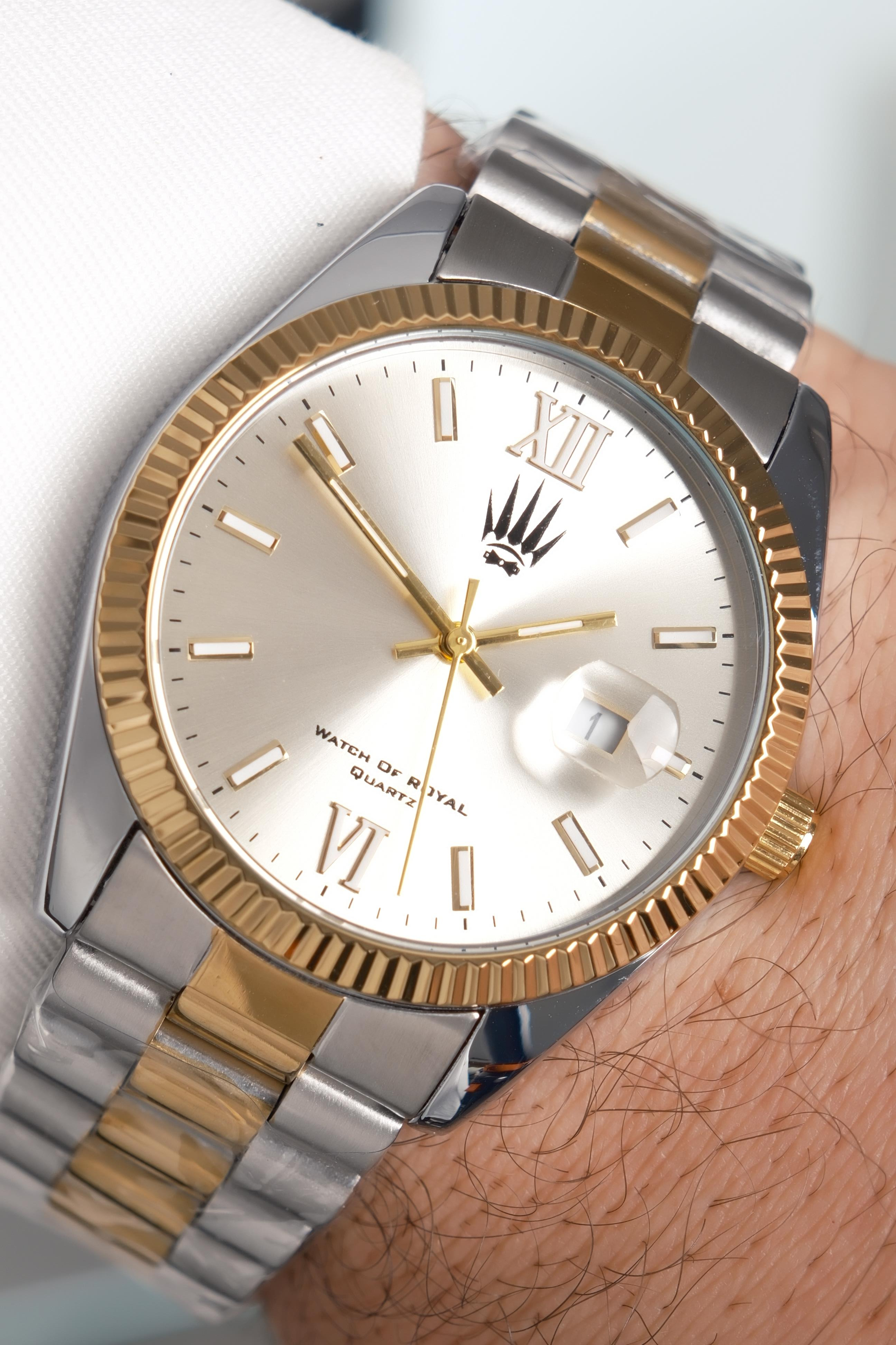 Mariner Silver Gold Çelik Kol SaatiWatchesWATCHOFROYALMarinerMariner Silver Gold Çelik Kol Saati