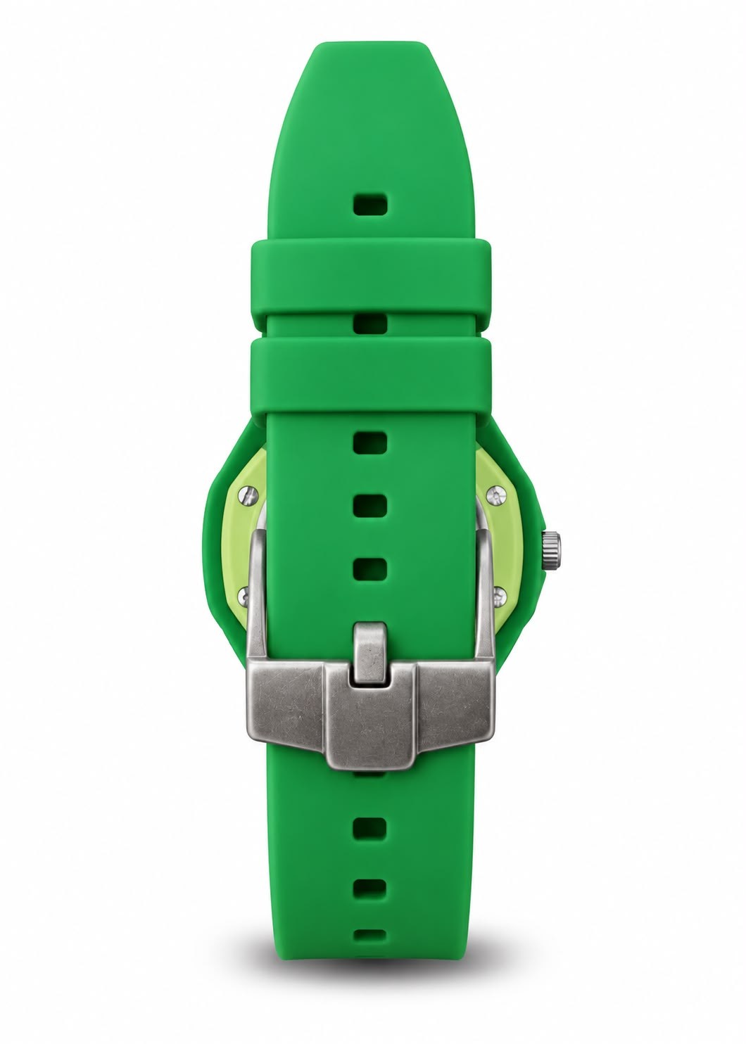 Mivaro Time Green Slikon Askılı AKsesuar Kol Saati