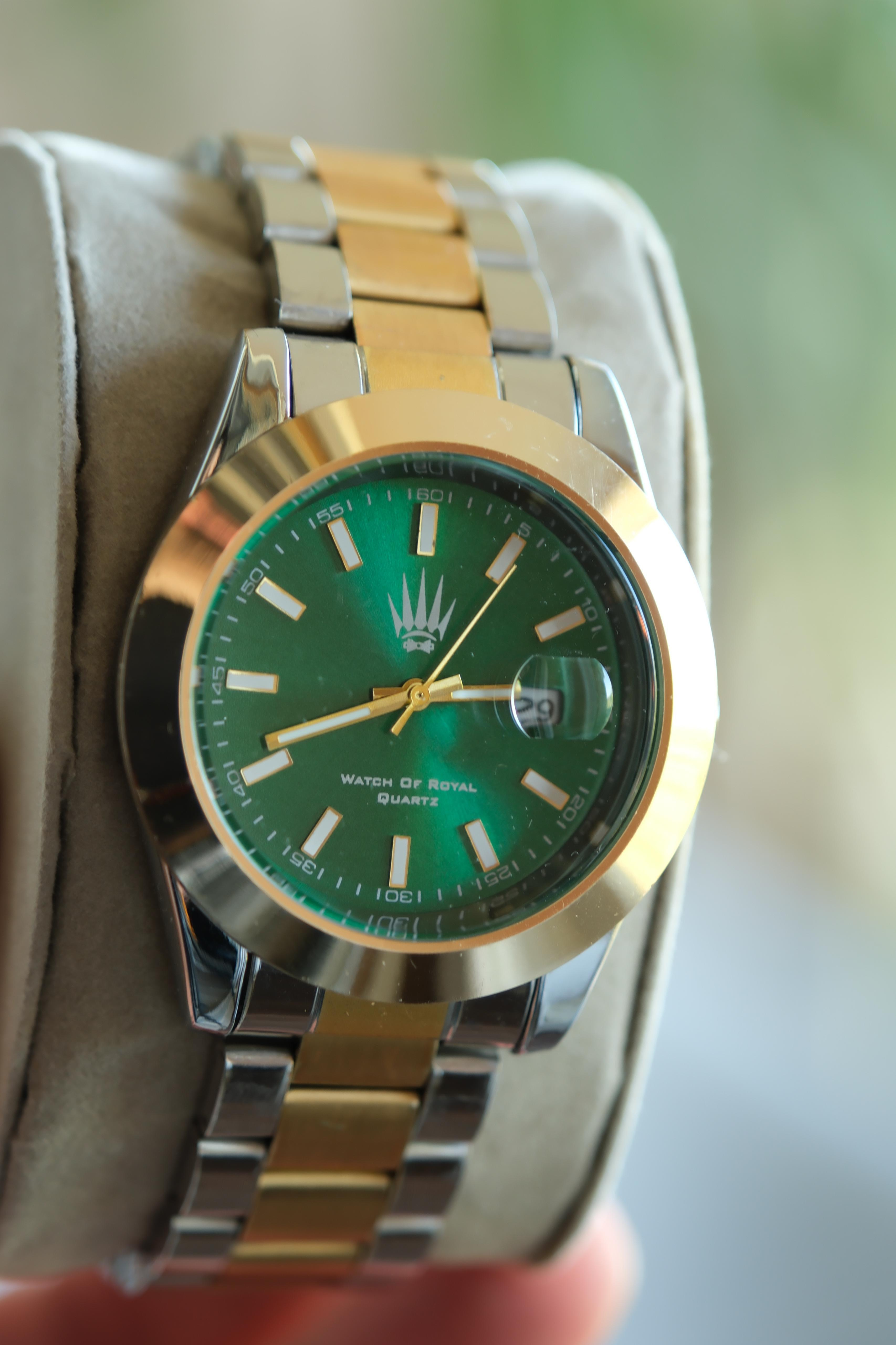 İsimsiz Silver Gold Yeşil Siyah Kol SaatiWatchesWATCHOFROYALnobledateİsimsiz Silver Gold Yeşil Siyah Kol Saati