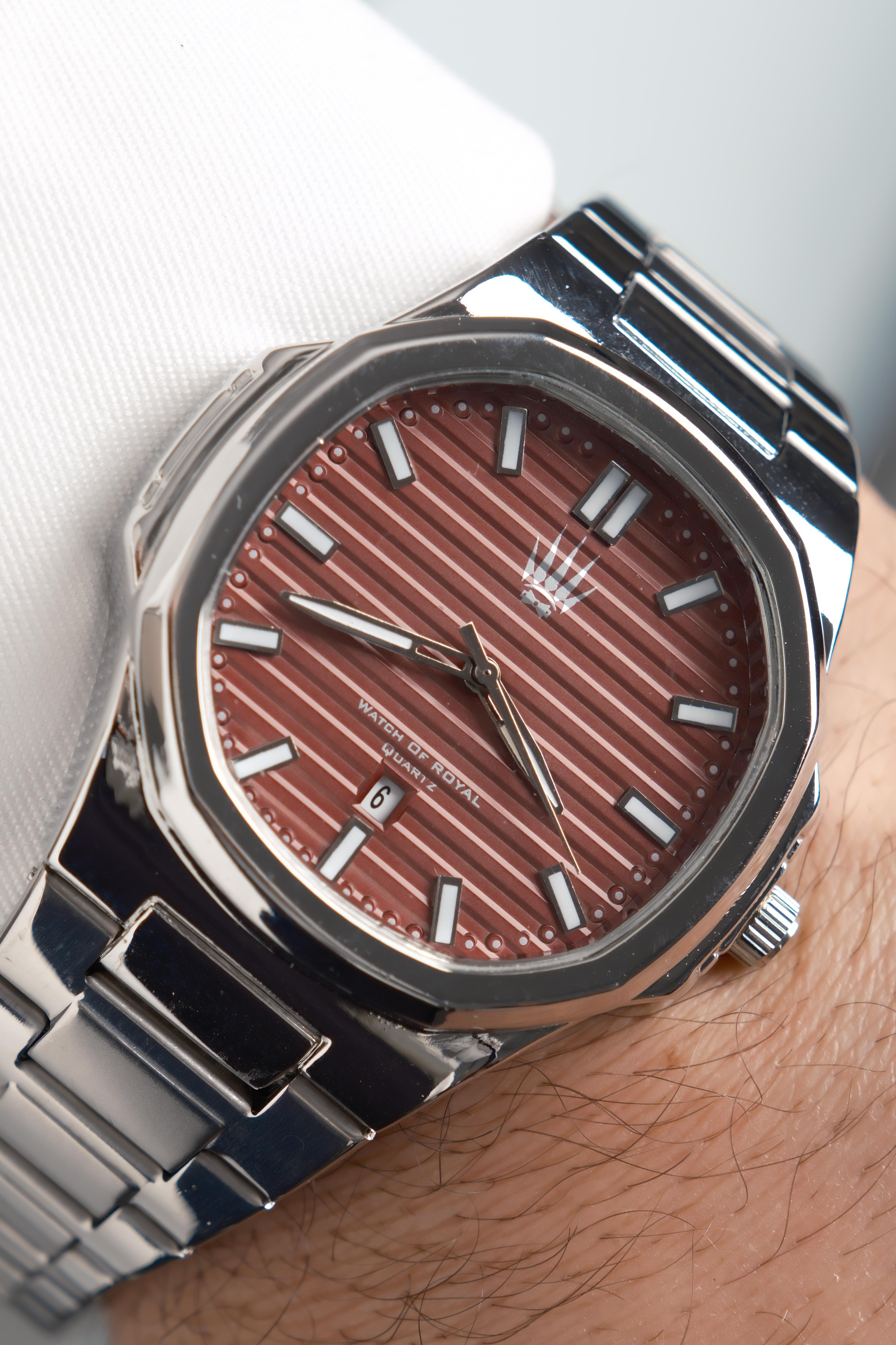 isimsiz Silver Bordo Kol SaatiWatchesWATCHOFROYALNovatickisimsiz Silver Bordo Kol Saati