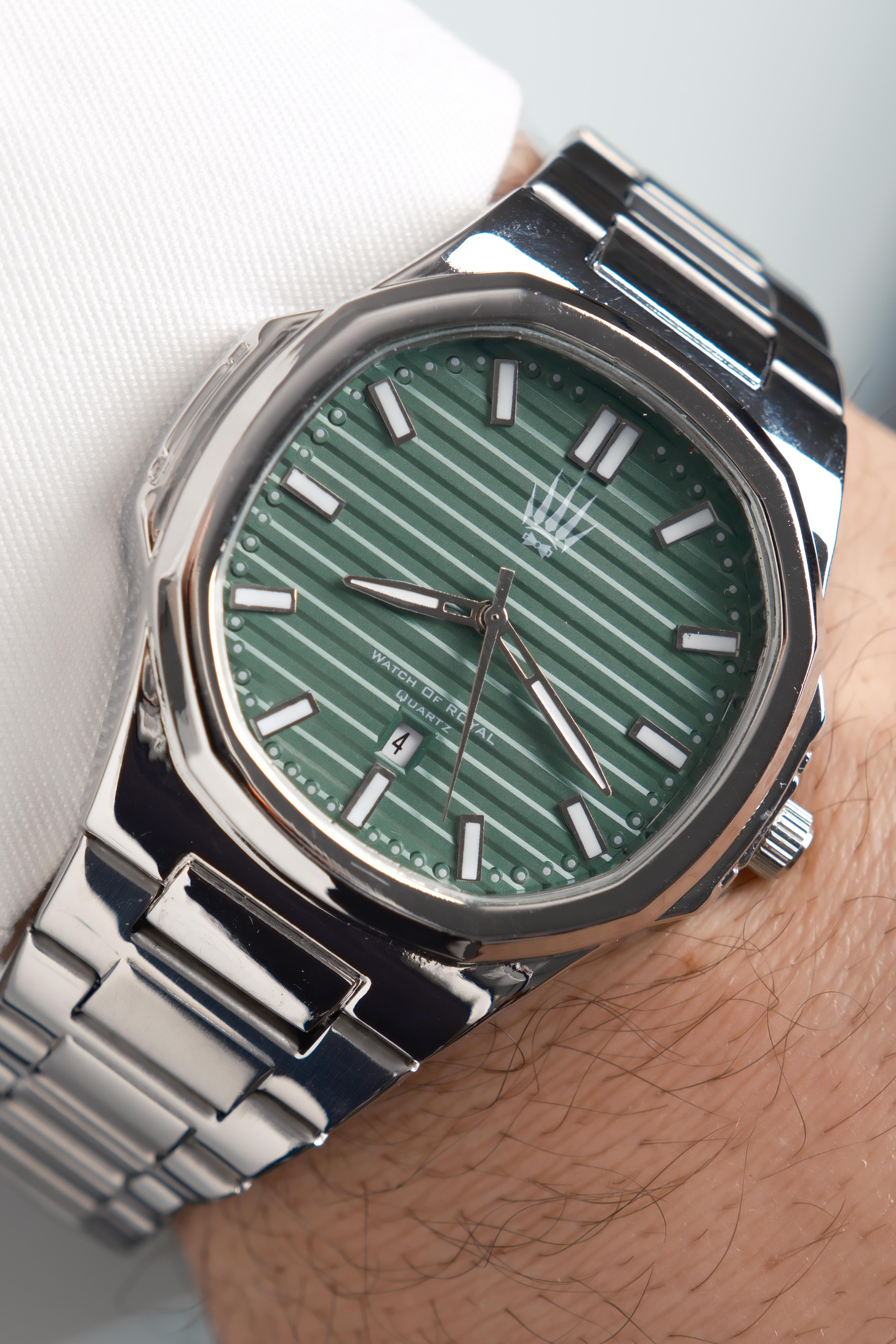 isimsiz Silver Yeşil Kol SaatiWatchesWATCHOFROYALNovatickisimsiz Silver Yeşil Kol Saati