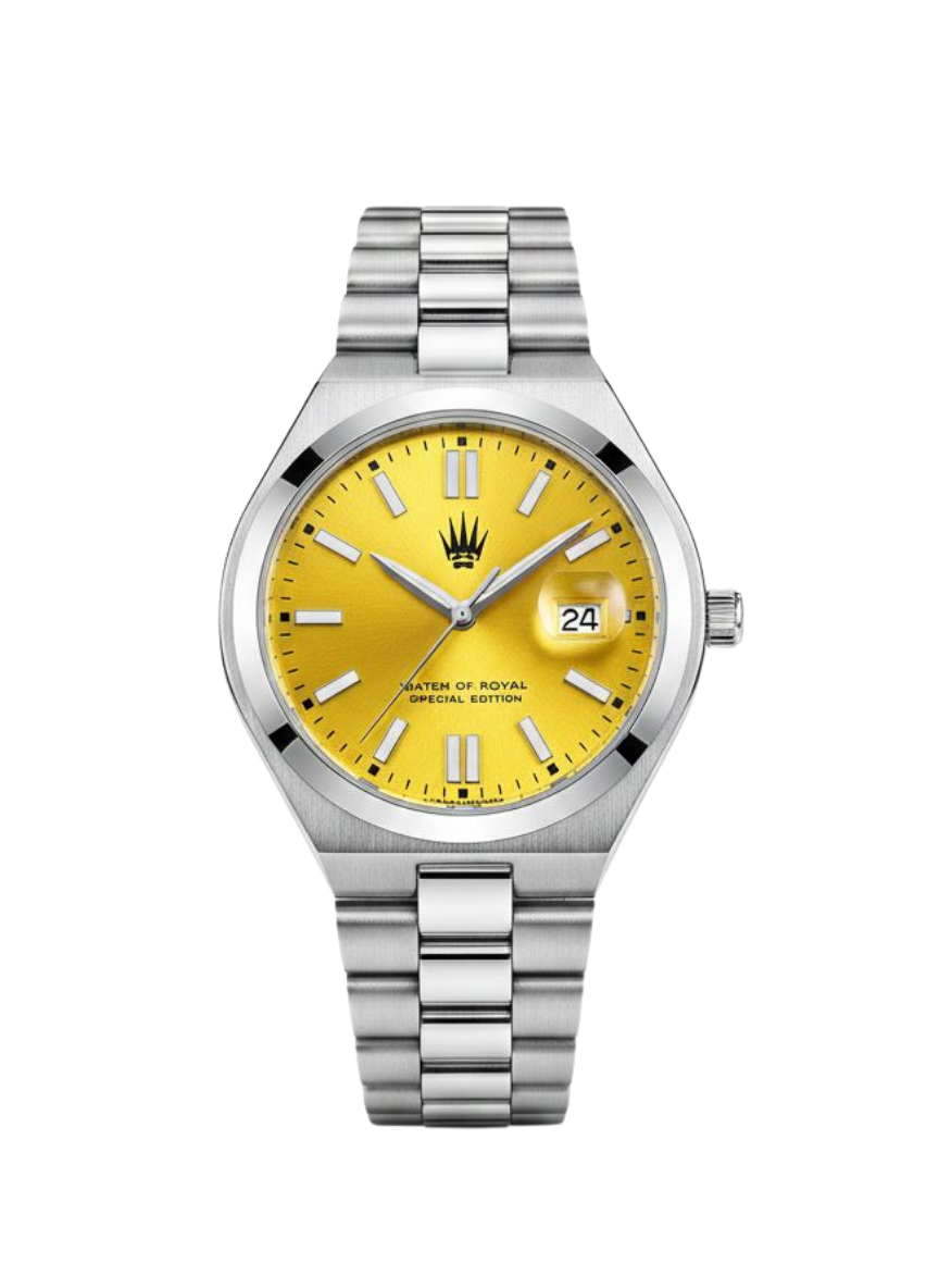 Ocean Silver Yellow Kol SaatiWatchesWATCHOFROYALOceanOcean Silver Yellow Kol Saati