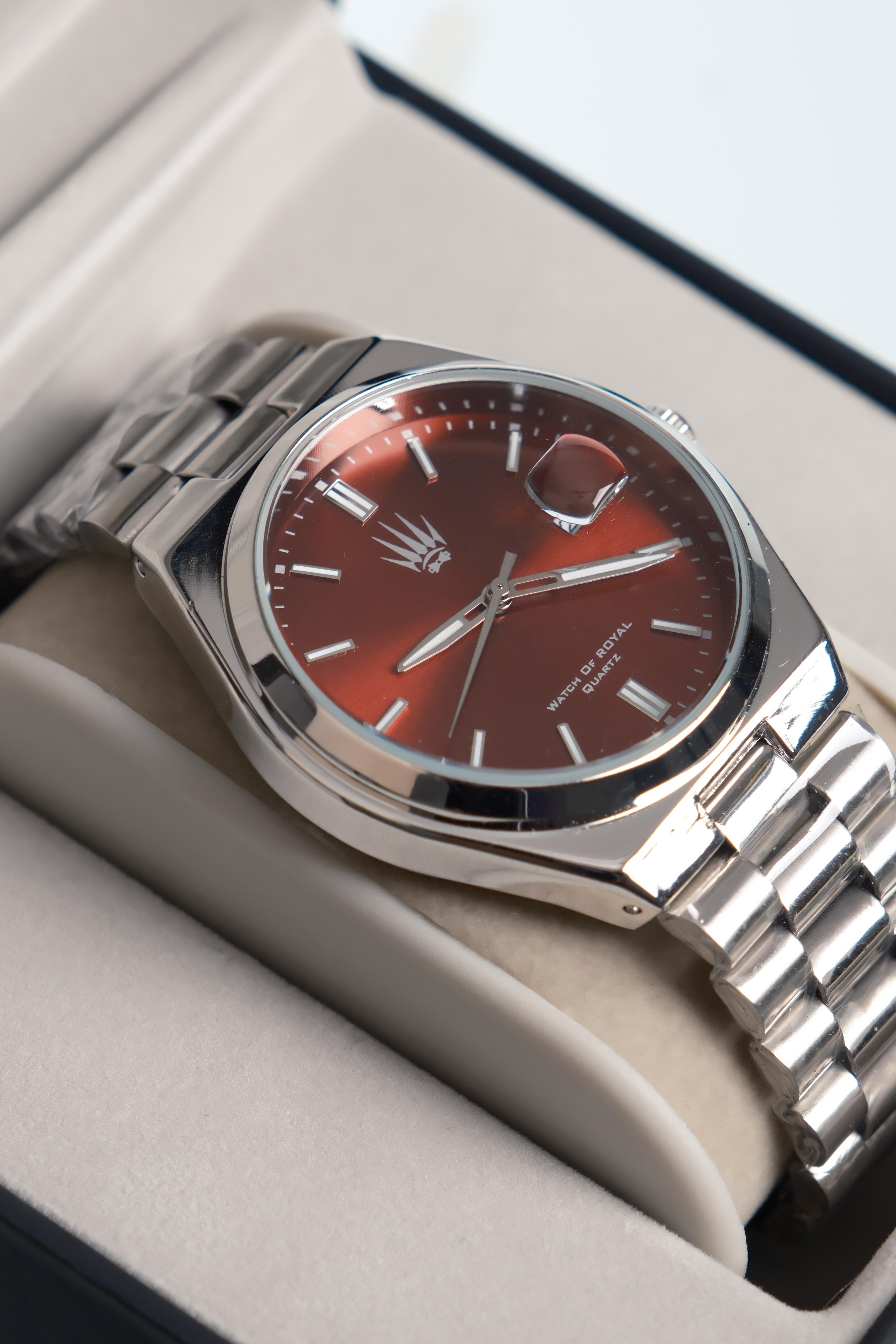 Ocean Silver Red Kol SaatiWatchesWATCHOFROYALOceanOcean Silver Red Kol Saati