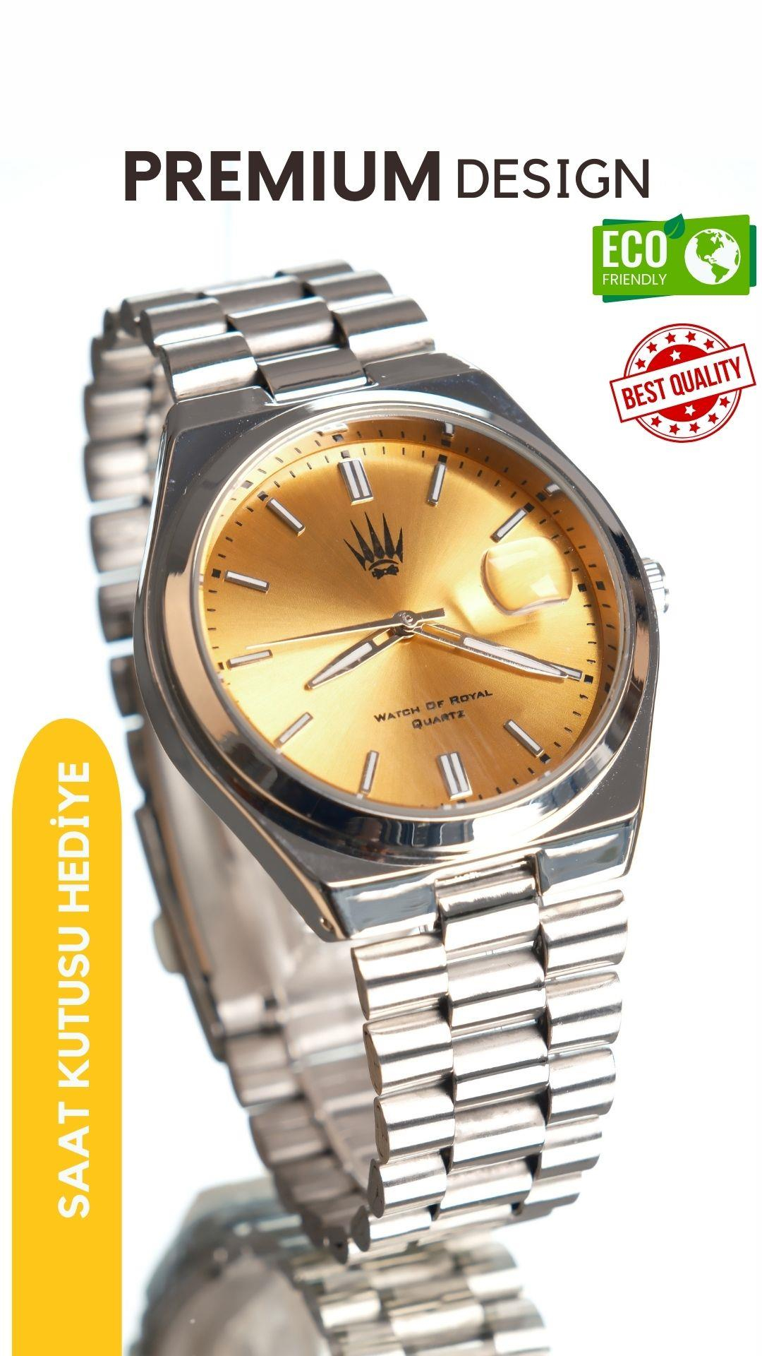 Ocean Silver Yellow Kol SaatiWatchesWATCHOFROYALOceanOcean Silver Yellow Kol Saati