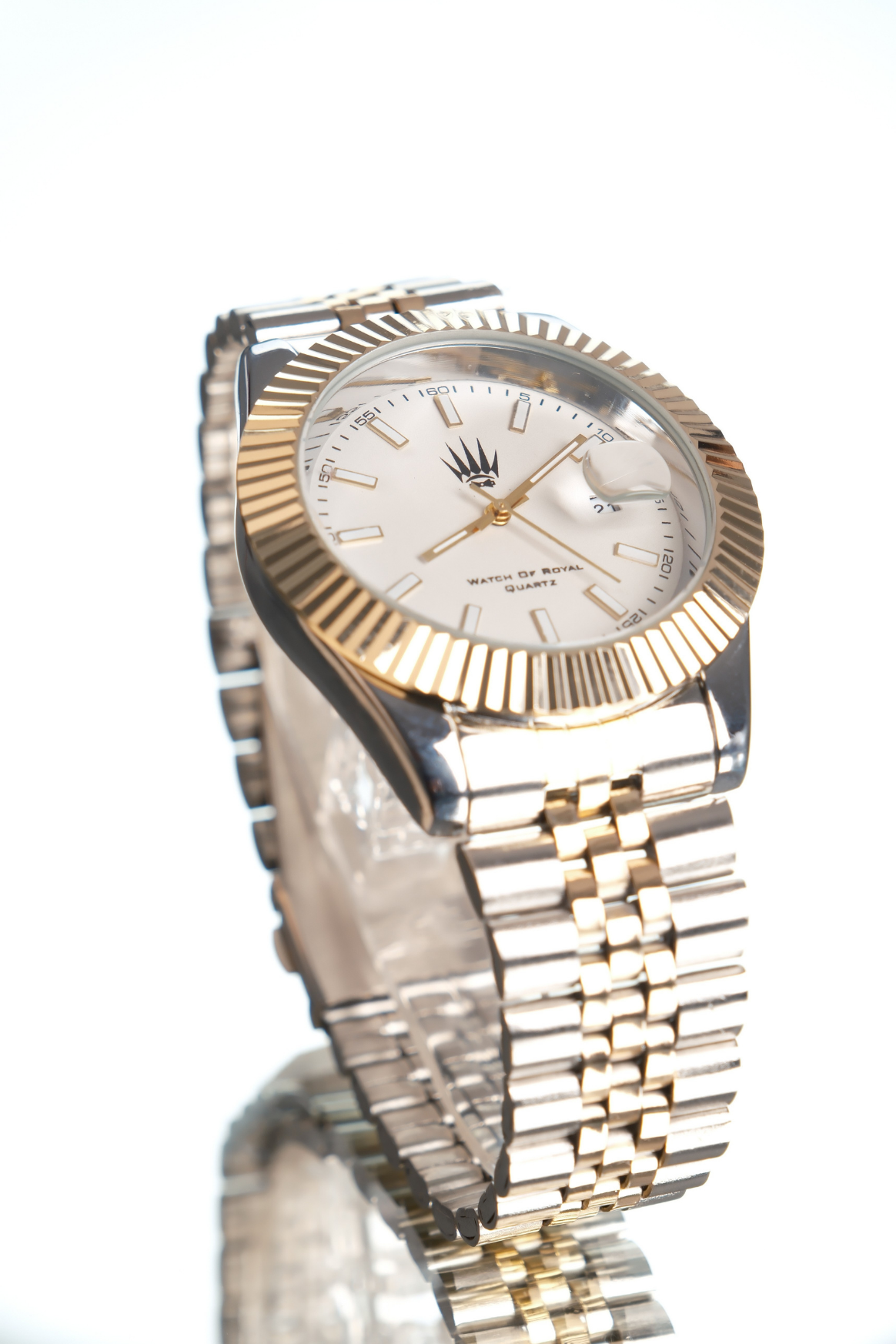 Quantum Silver Gold White Kol SaatiWatchesWATCHOFROYALQuantumQuantum Silver Gold White Kol Saati