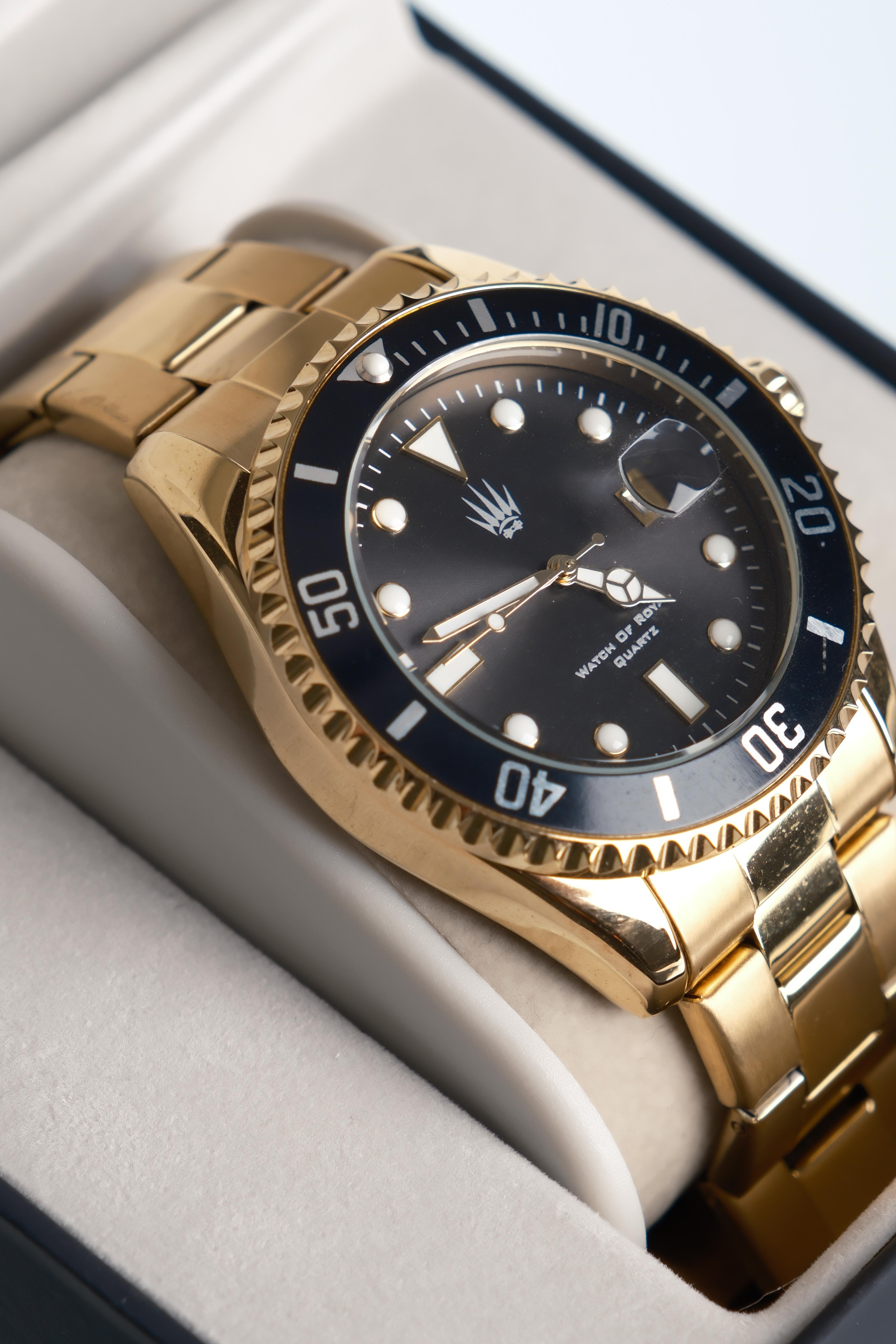 Bold Gold Black Çelik Kol SaatiWatchesWATCHOFROYALRichardBold Gold Black Çelik Kol Saati